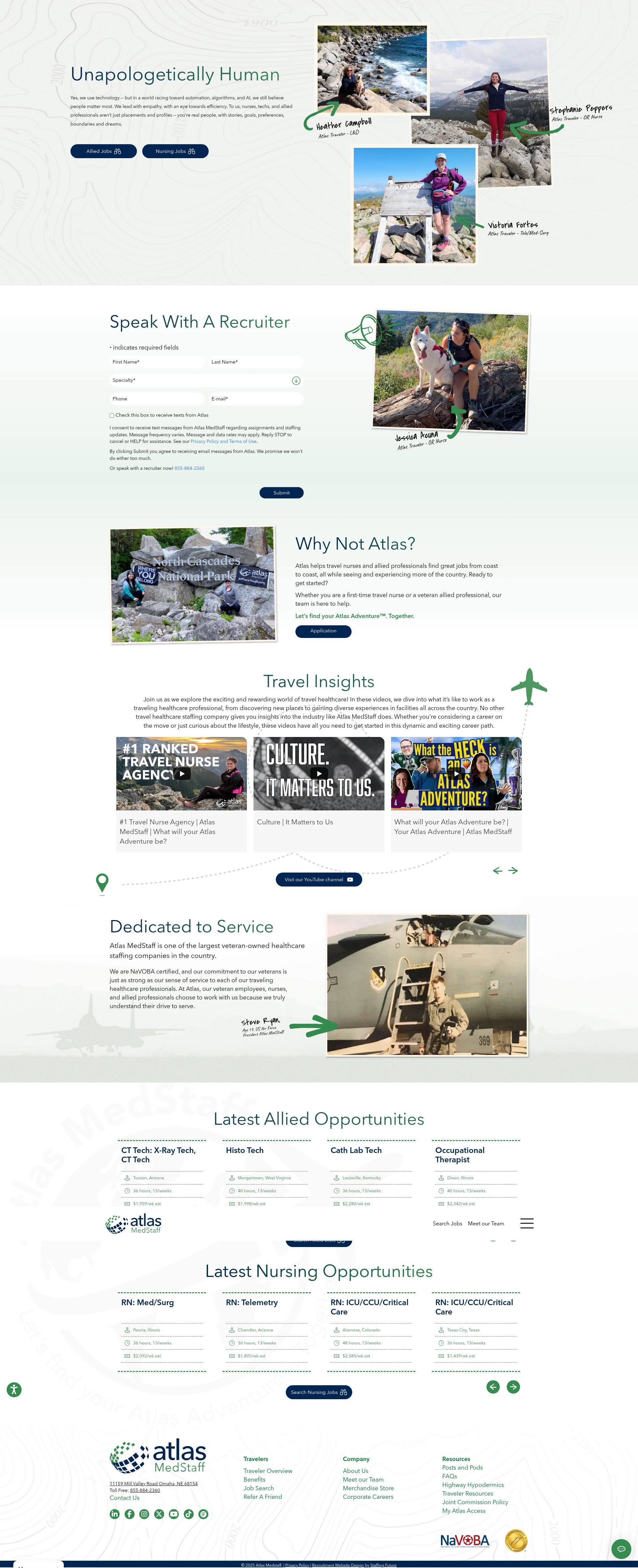 Screenshot of atlasmedstaff.com