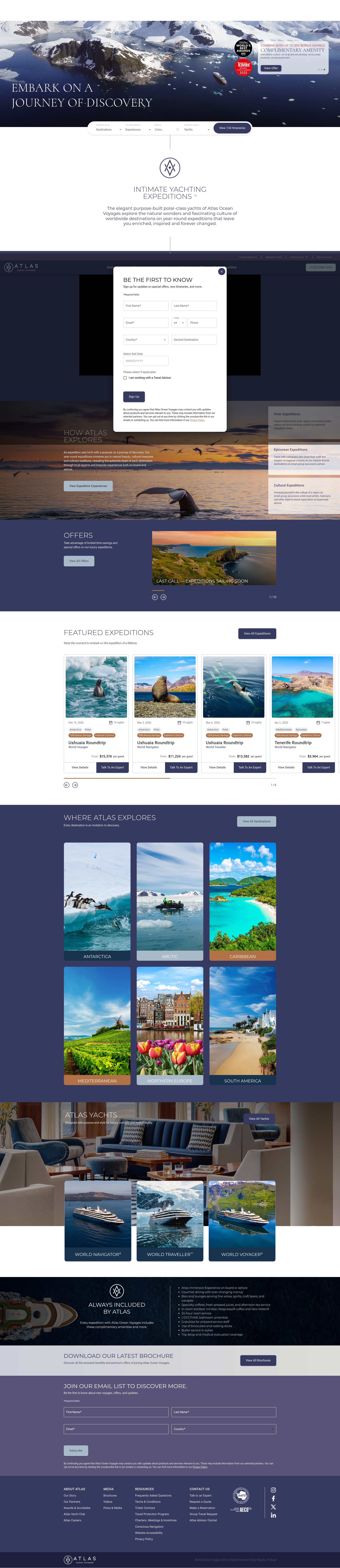 Screenshot of atlasoceanvoyages.com
