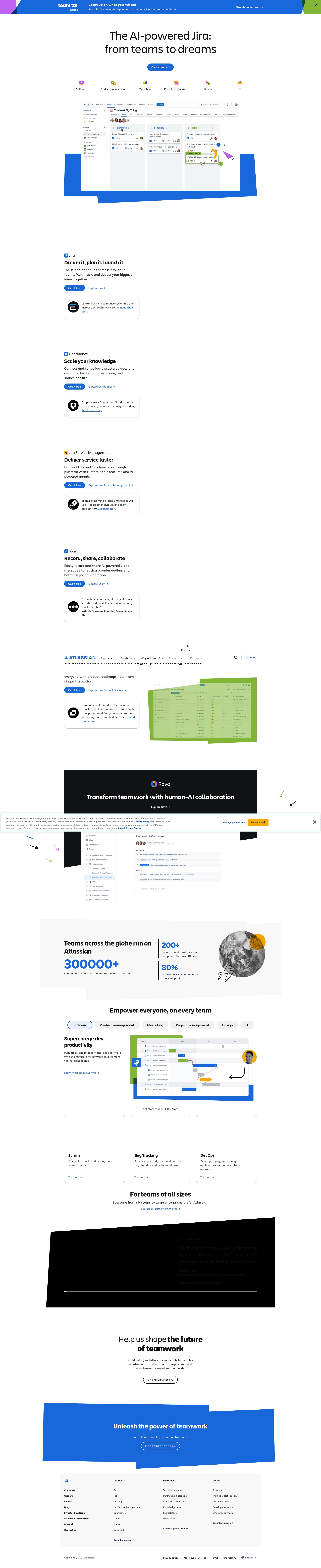 Screenshot of atlassian.com