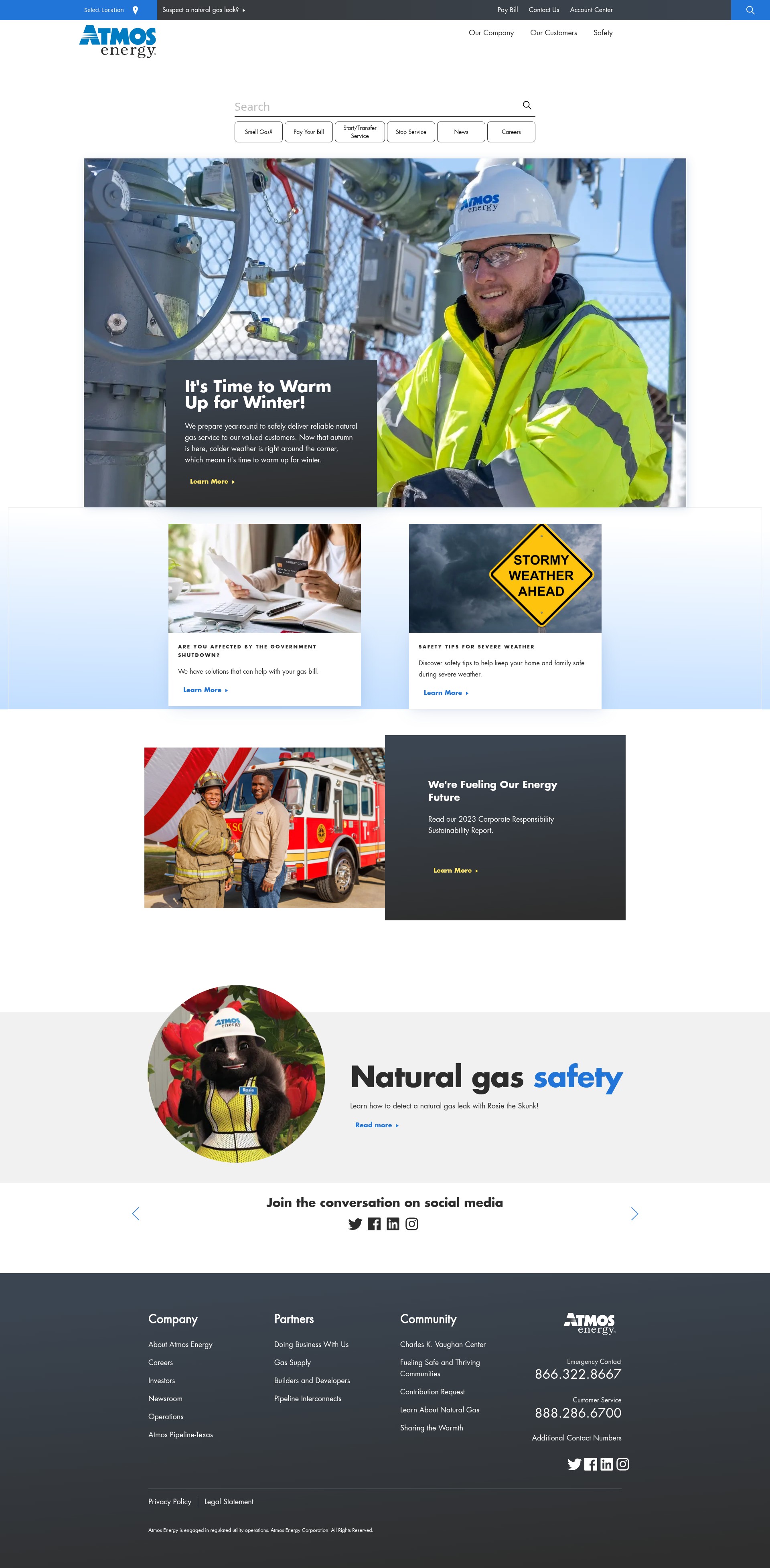 Screenshot of atmosenergy.com