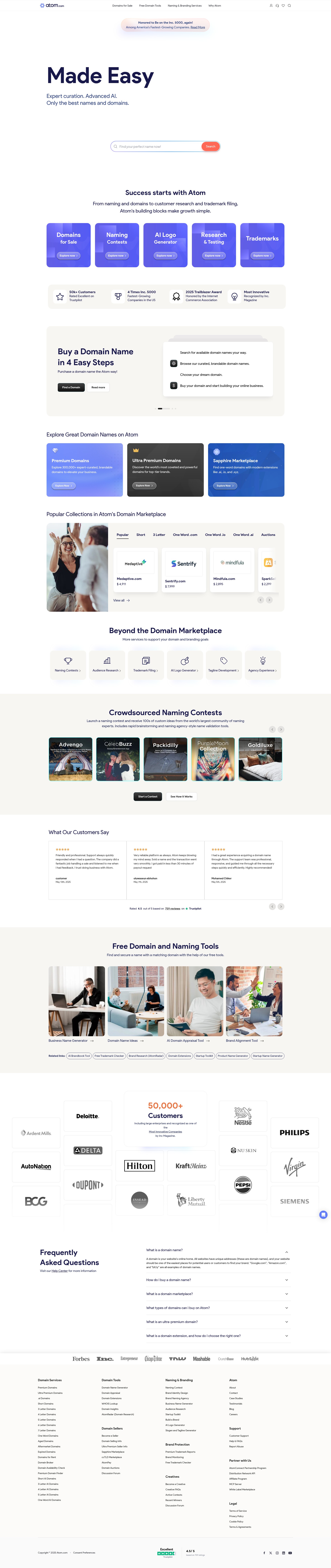 Screenshot of atom.com