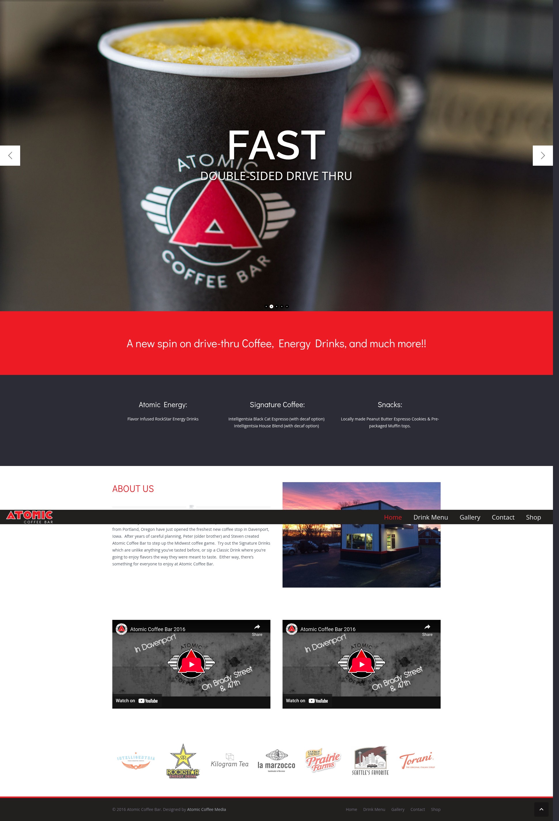 Screenshot of atomiccoffeebar.com
