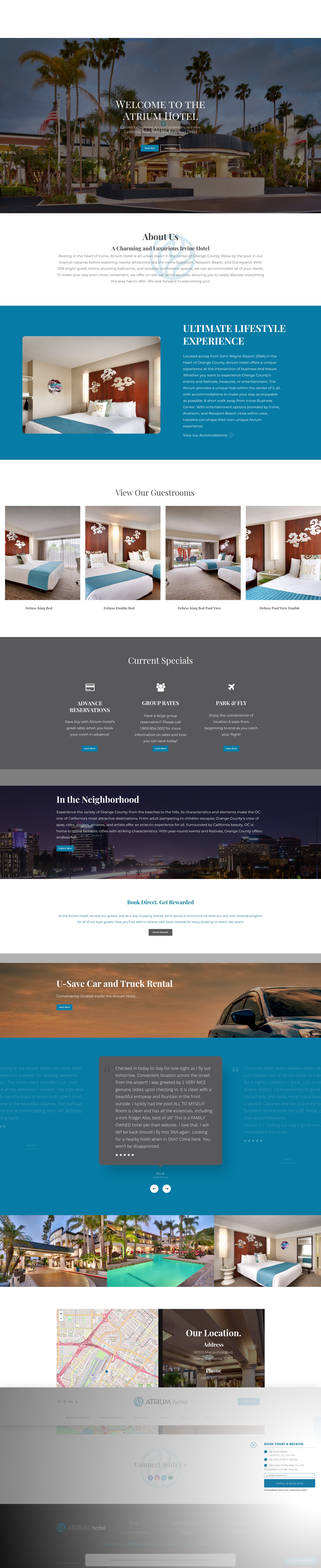 Screenshot of atriumhotel.com