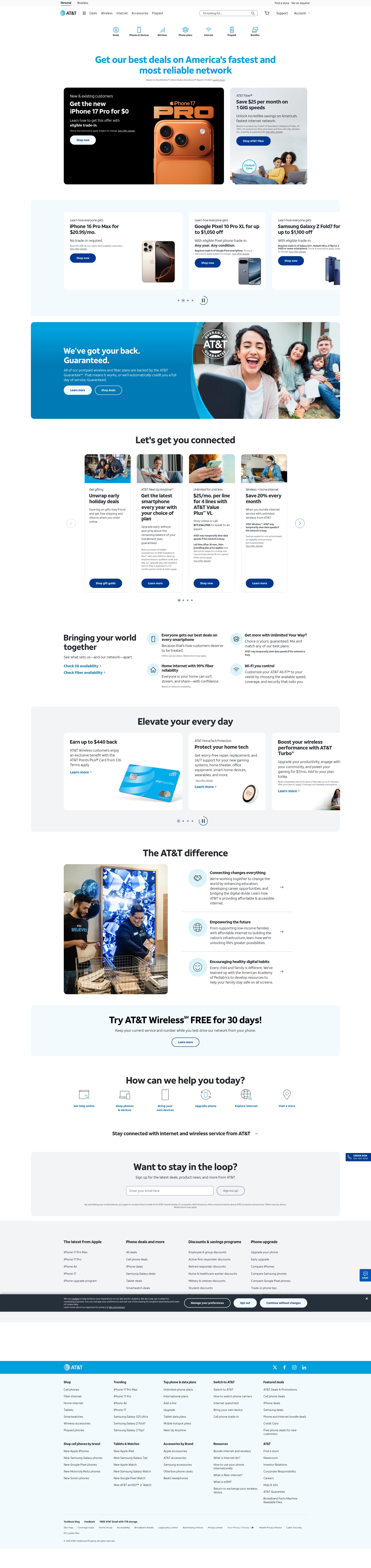 Screenshot of att.com
