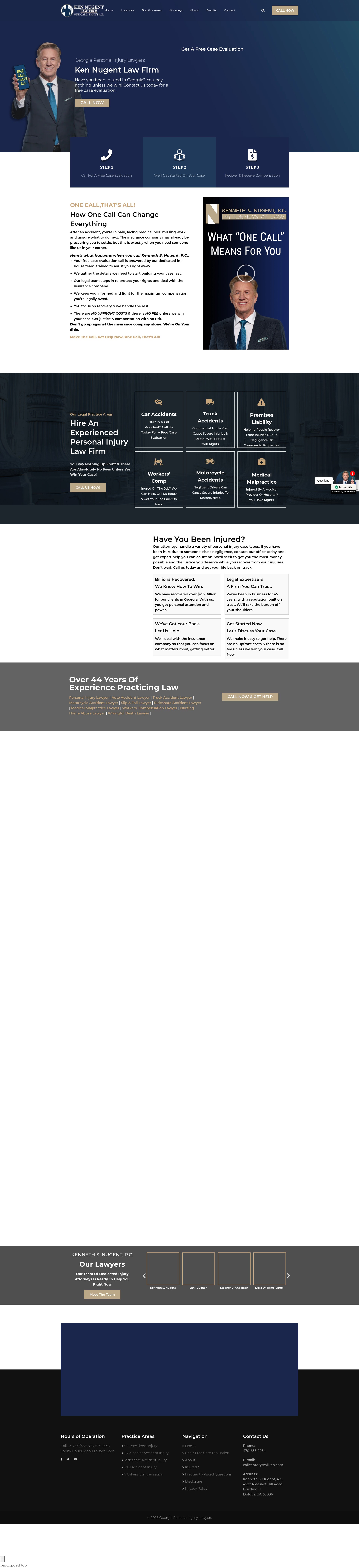 Screenshot of attorneykennugent.com