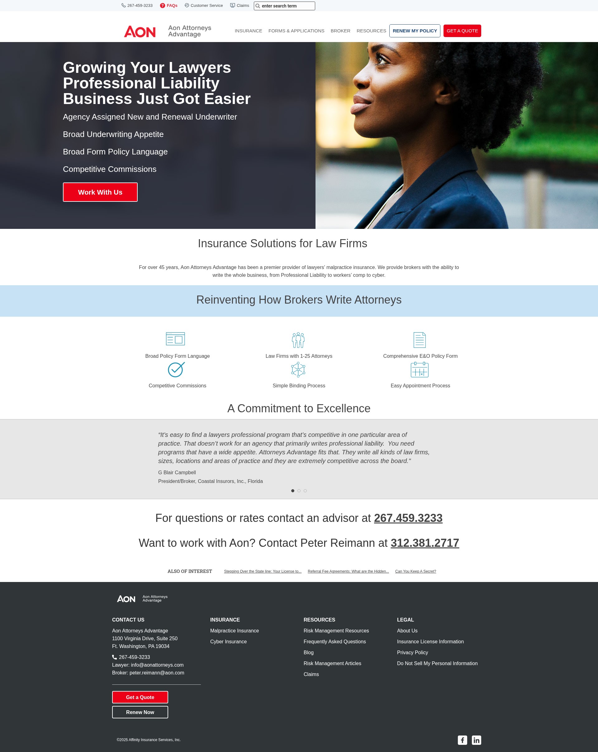 Screenshot of attorneys-advantage.com
