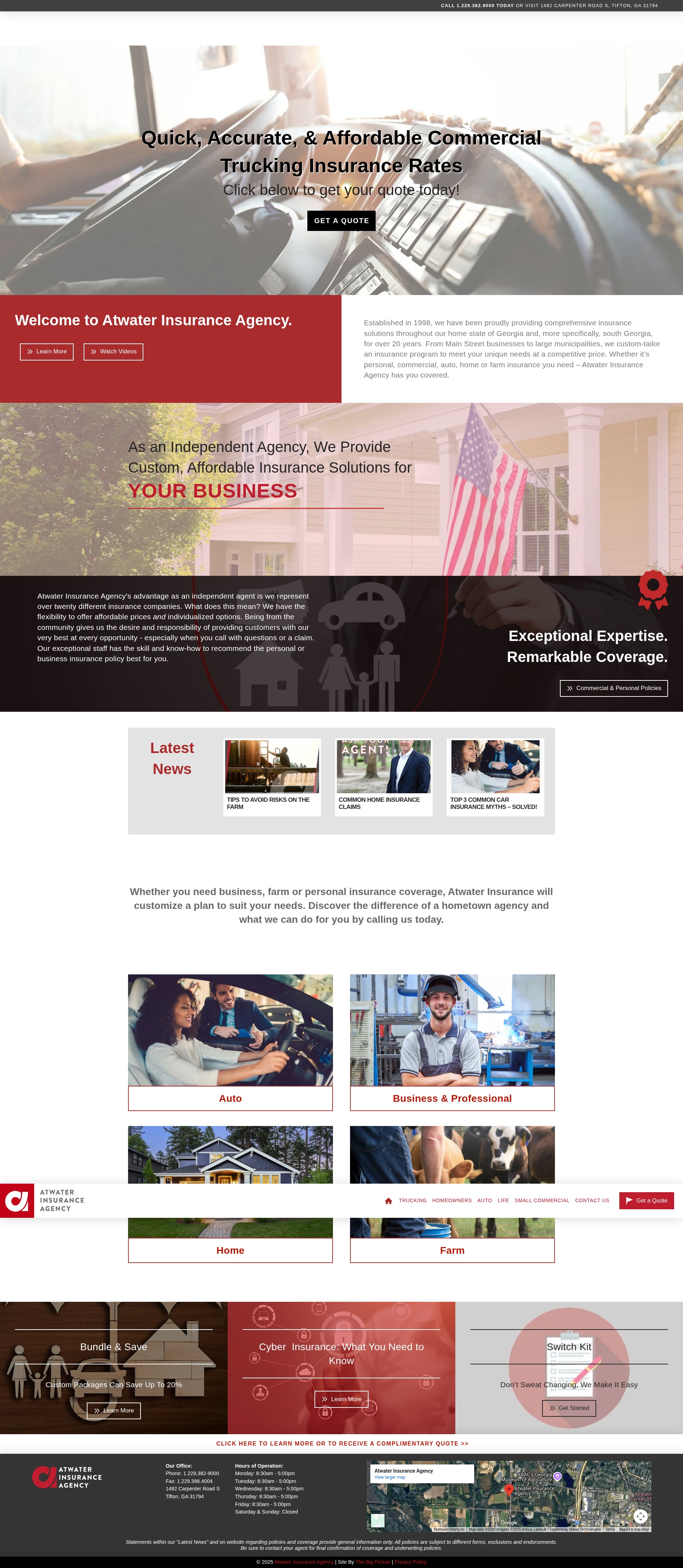 Screenshot of atwaterins.com