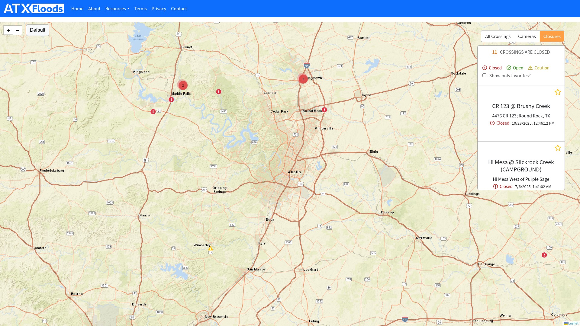 Screenshot of atxfloods.com