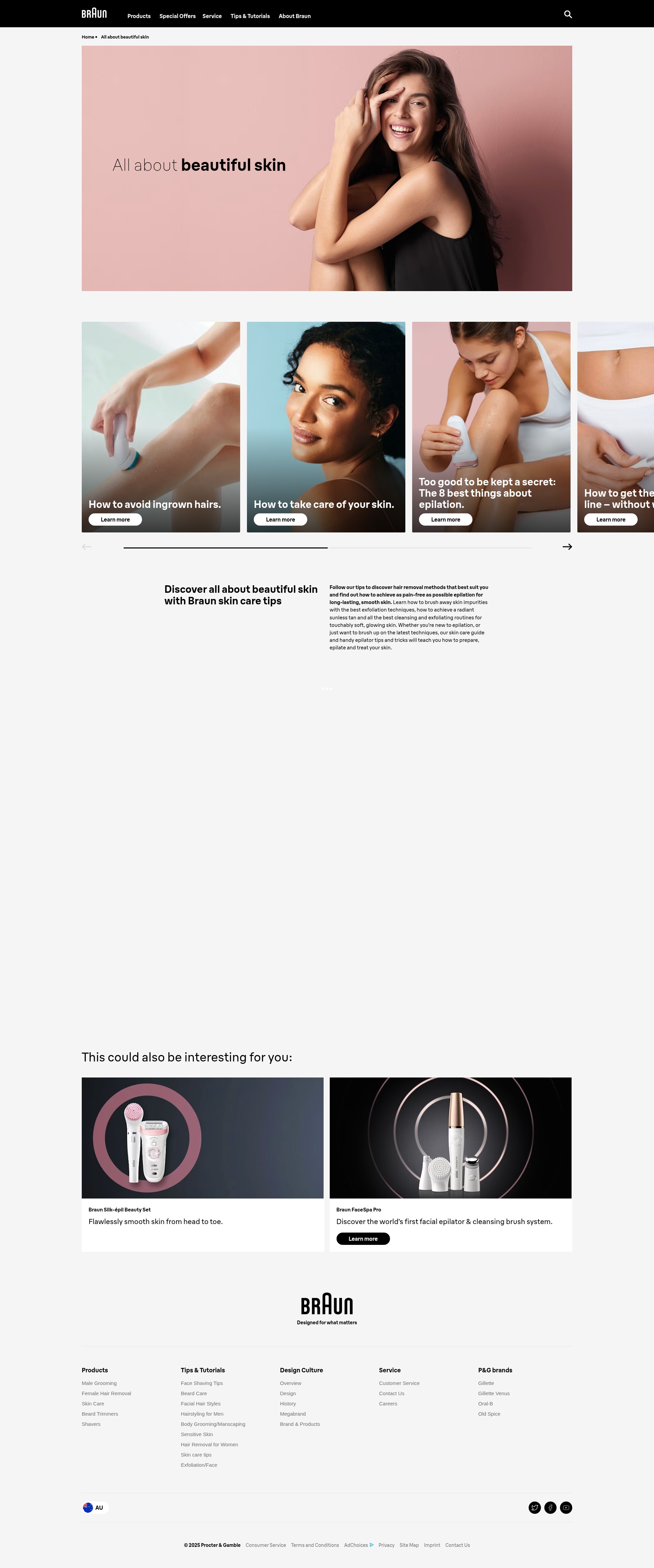 Screenshot of au.braun.com