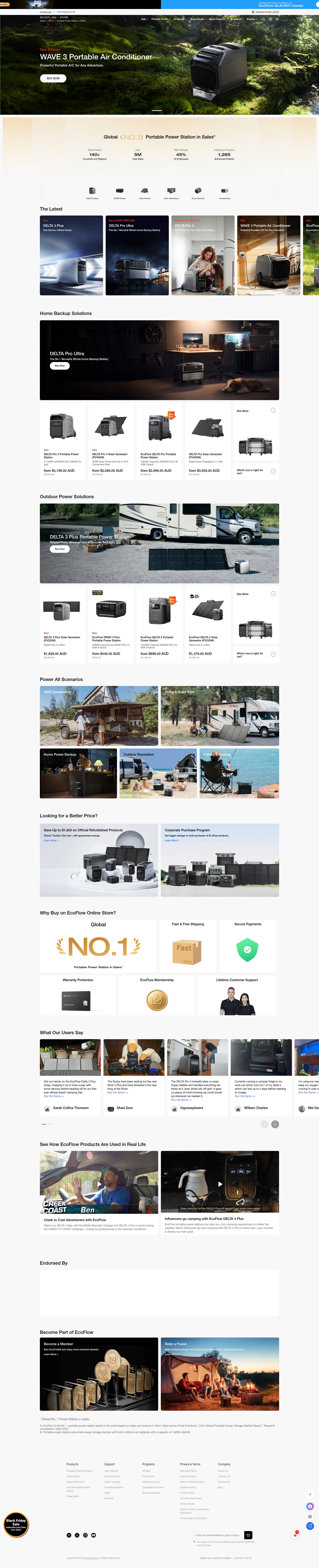 Screenshot of au.ecoflow.com