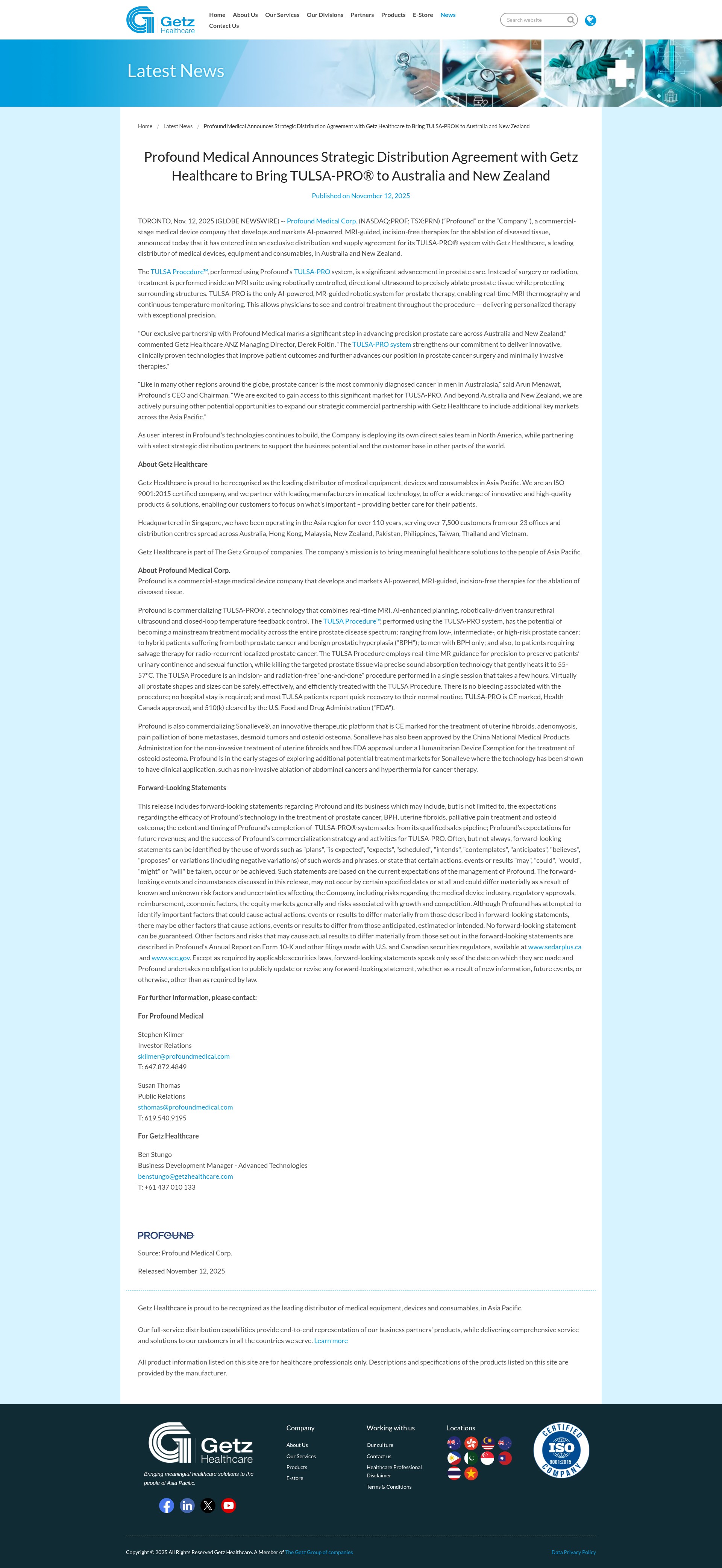 Screenshot of au.getzhealthcare.com