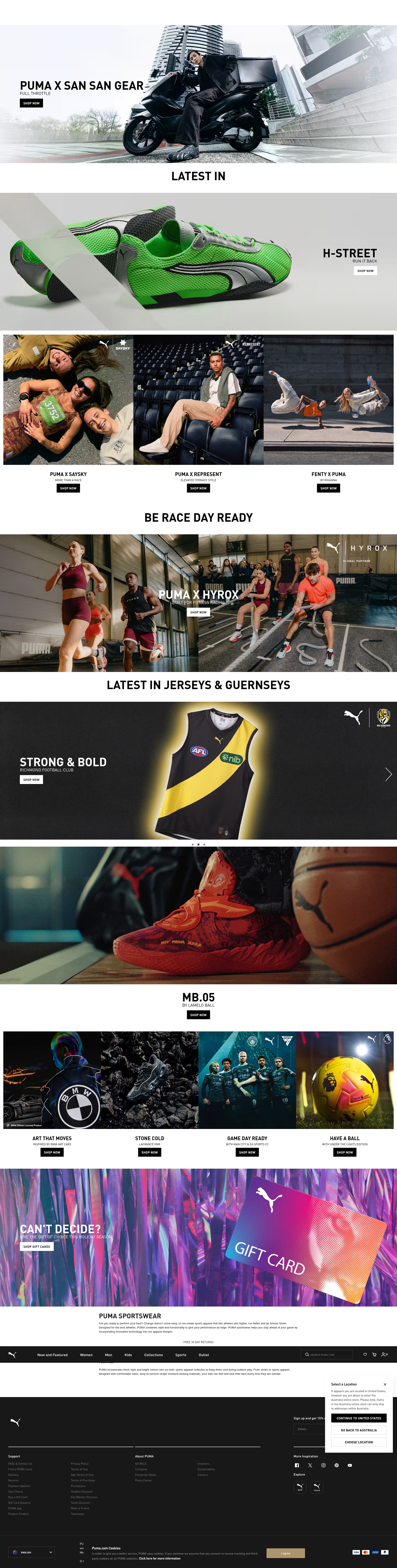 Screenshot of au.puma.com