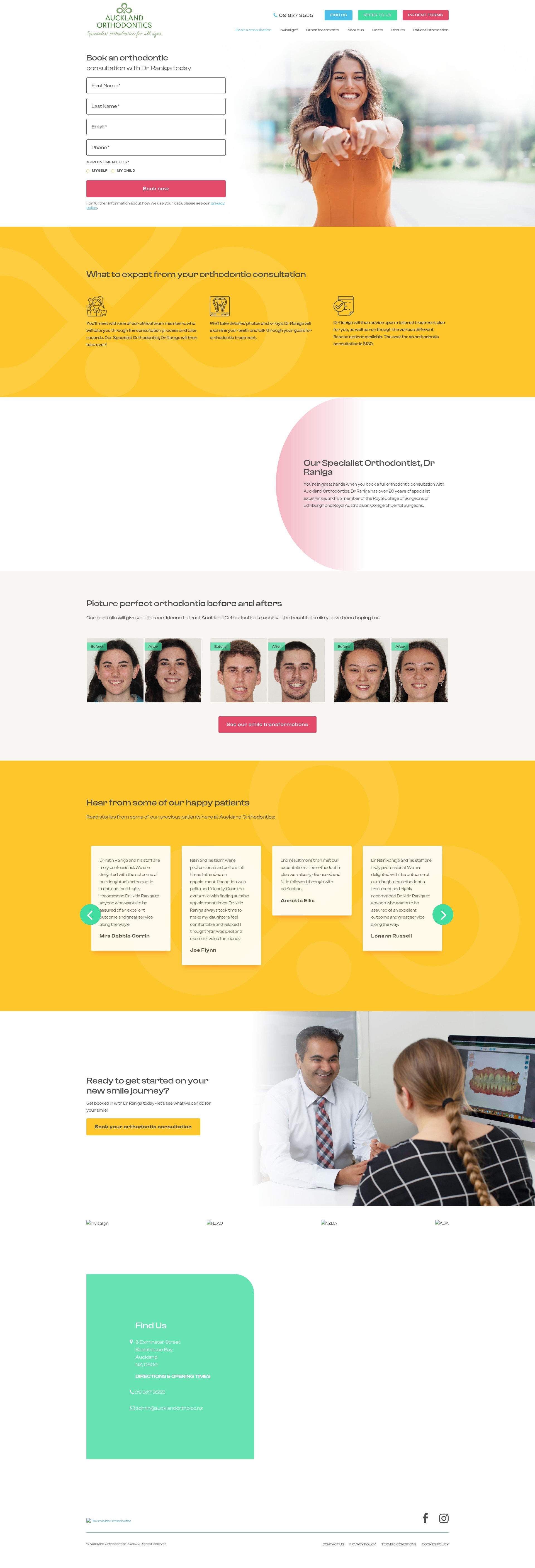 Screenshot of aucklandortho.co.nz
