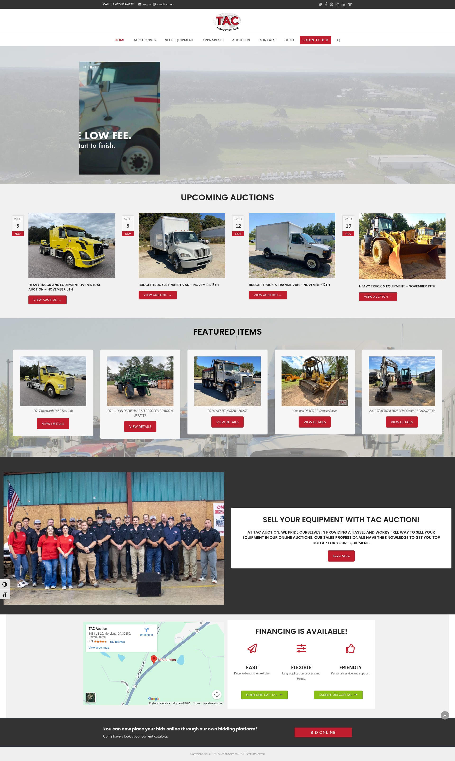 Screenshot of auction.tacauction.com