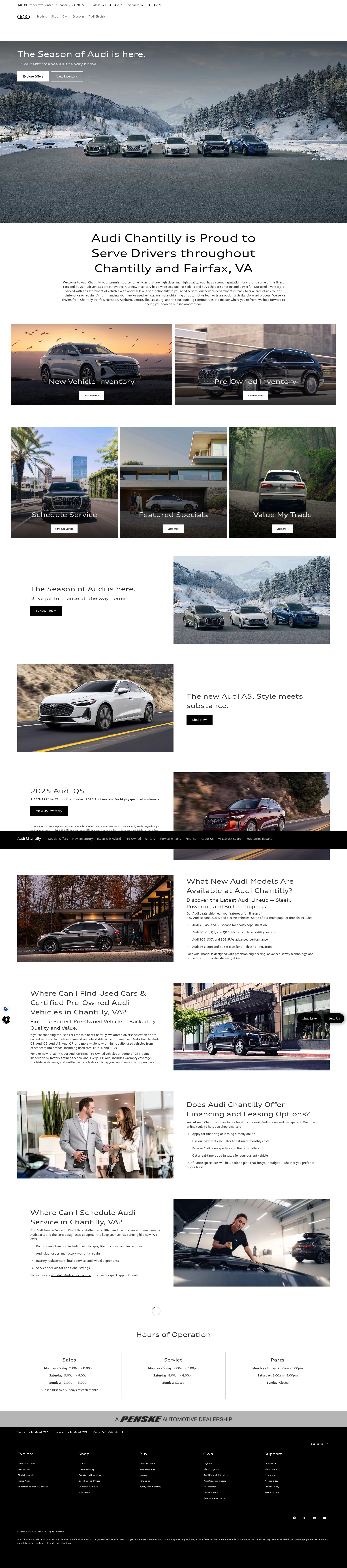 Screenshot of audichantilly.com