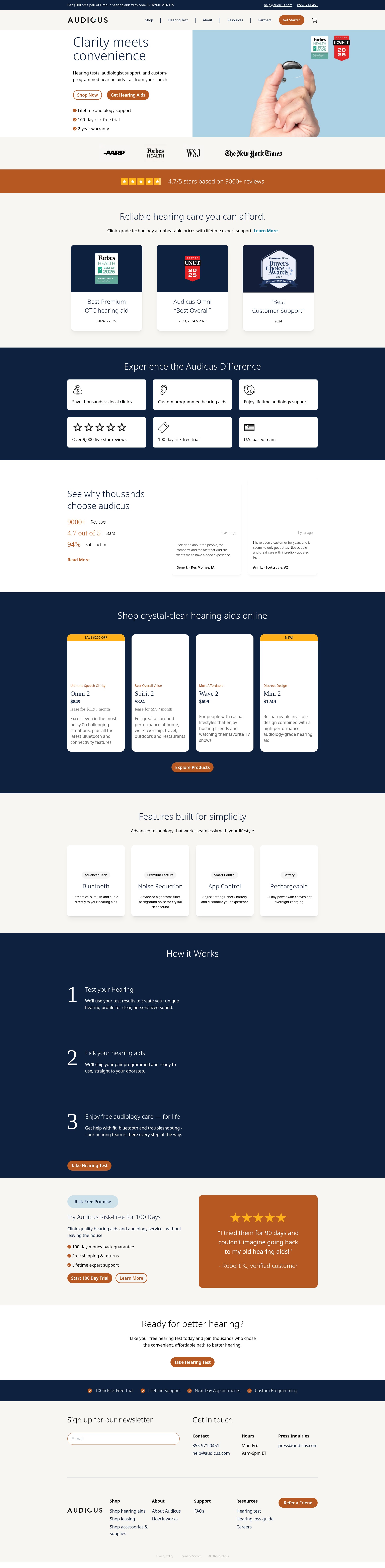 Screenshot of audicus.com