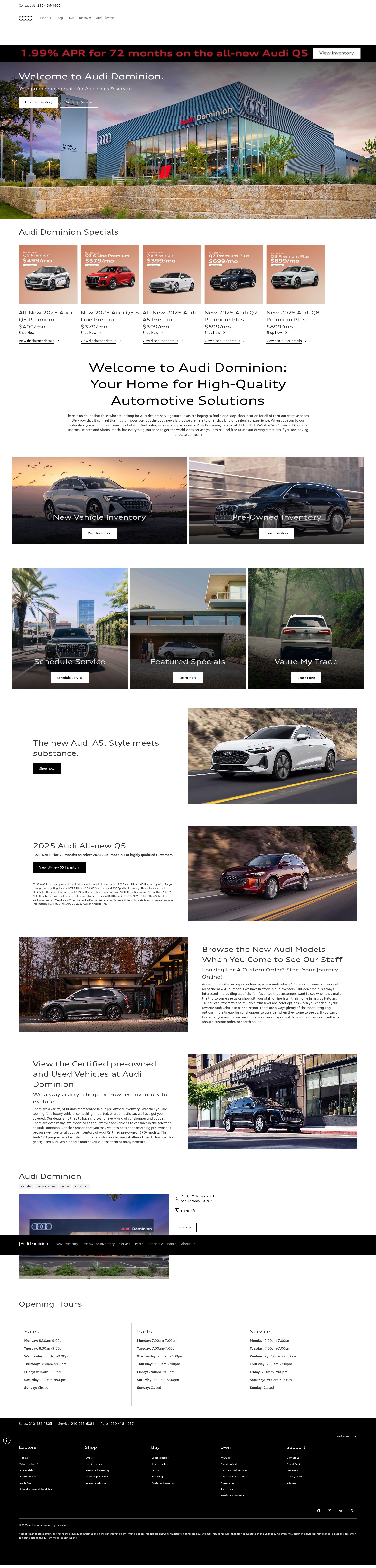 Screenshot of audidominion.com