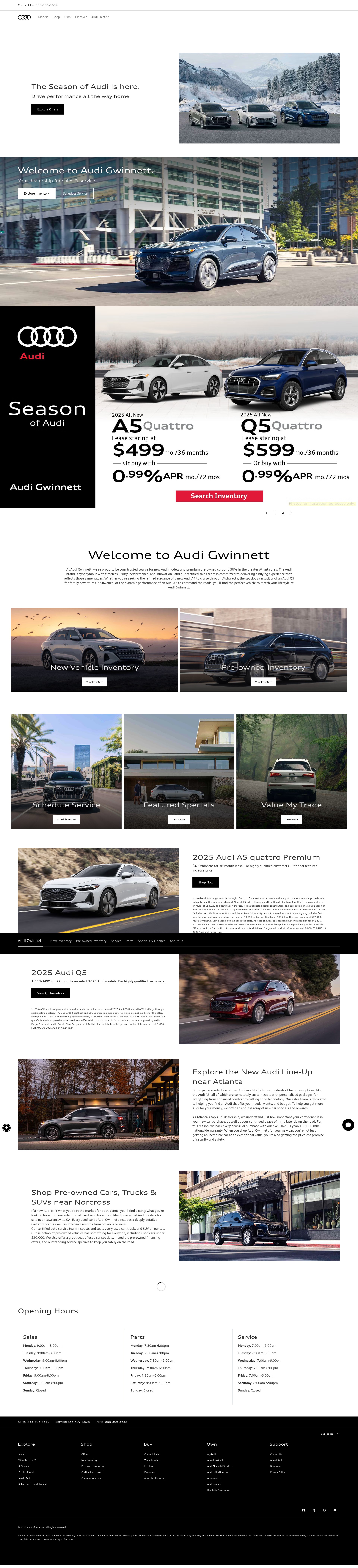 Screenshot of audigwinnett.com