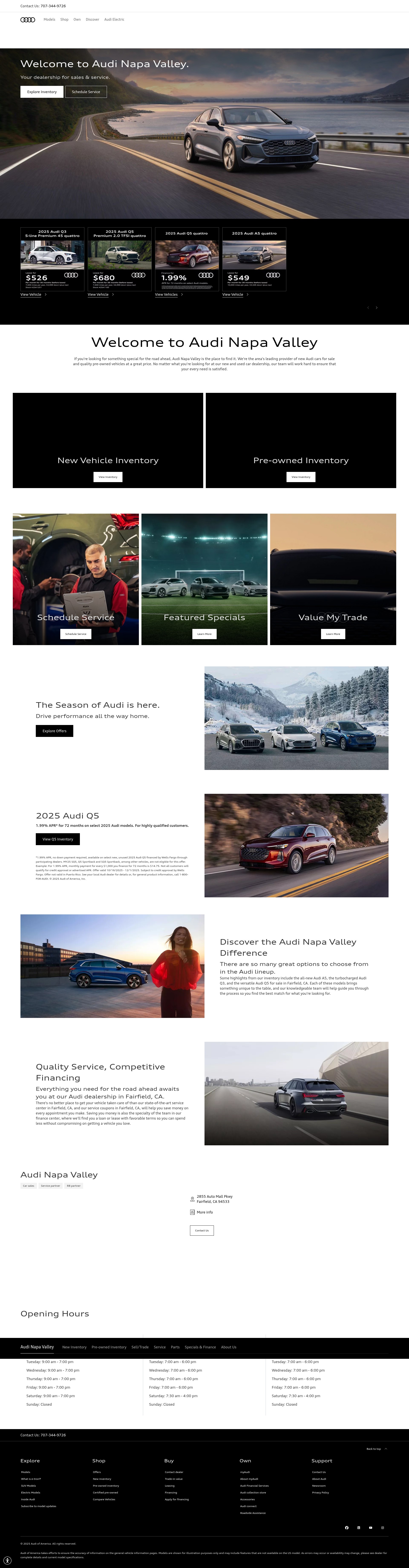 Screenshot of audinapavalley.com