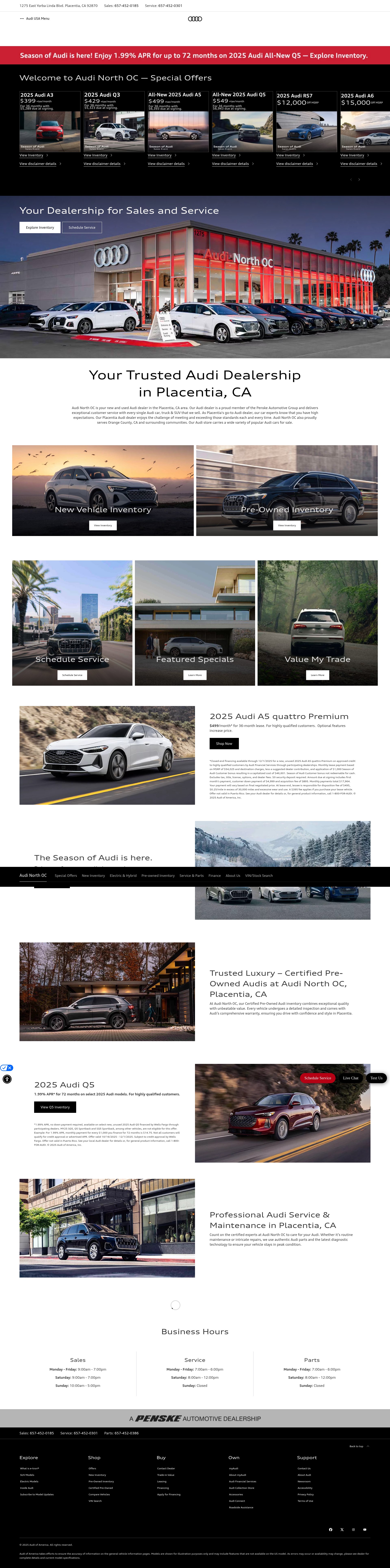 Screenshot of audinorthoc.com