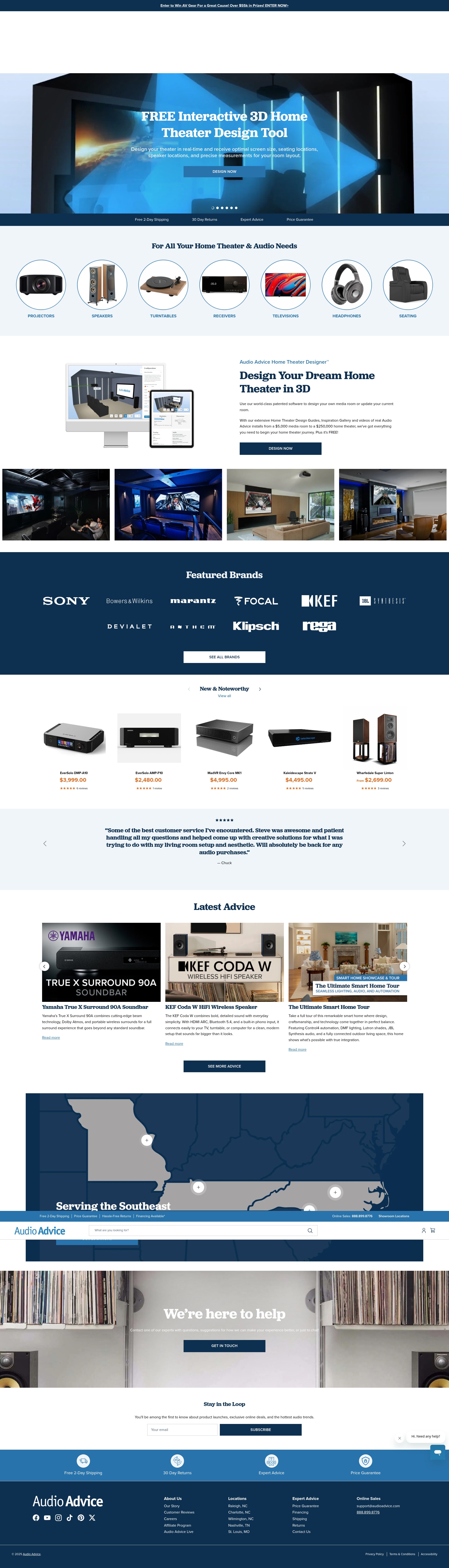 Screenshot of audioadvice.com