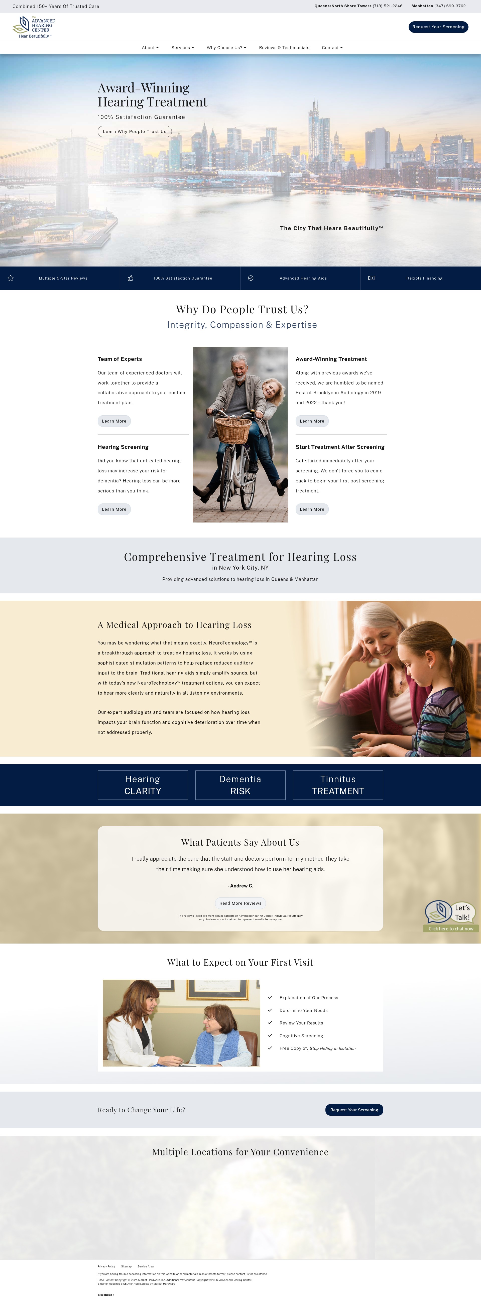 Screenshot of audiologistny.com