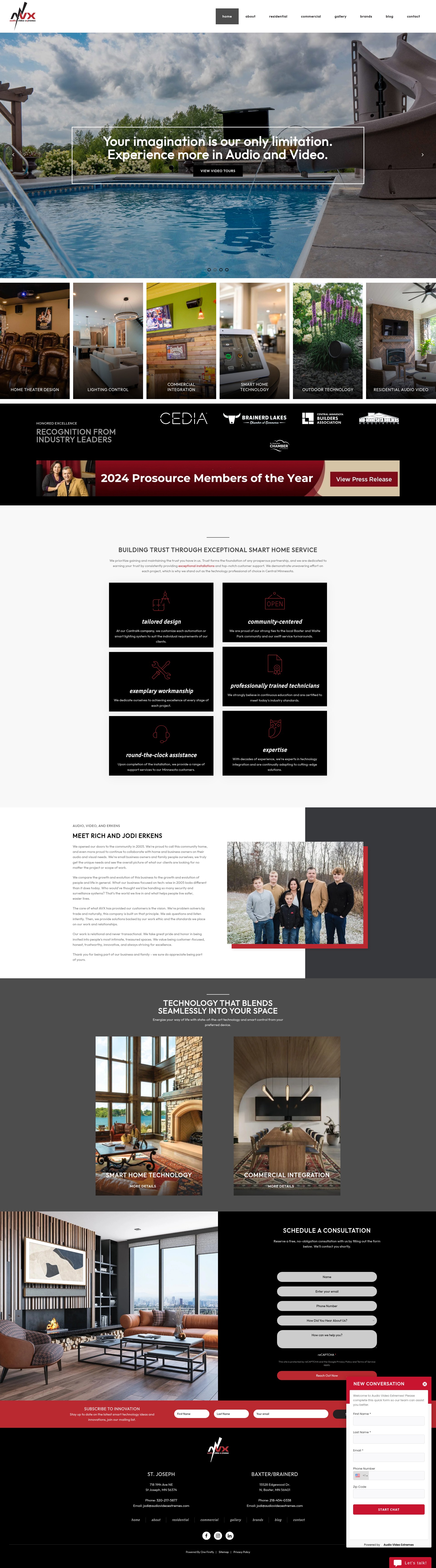 Screenshot of audiovideoextremes.com