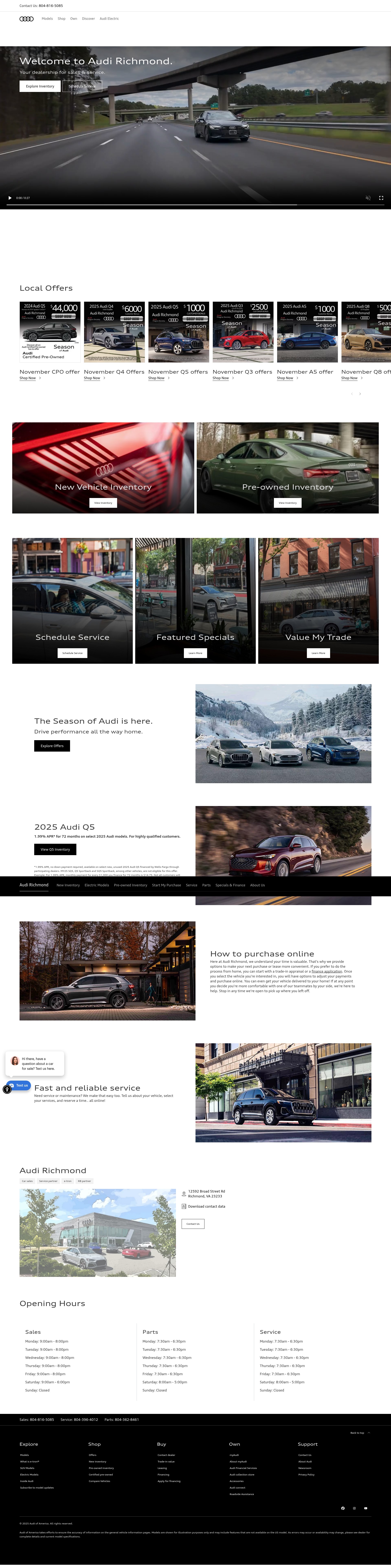 Screenshot of audirichmondva.com