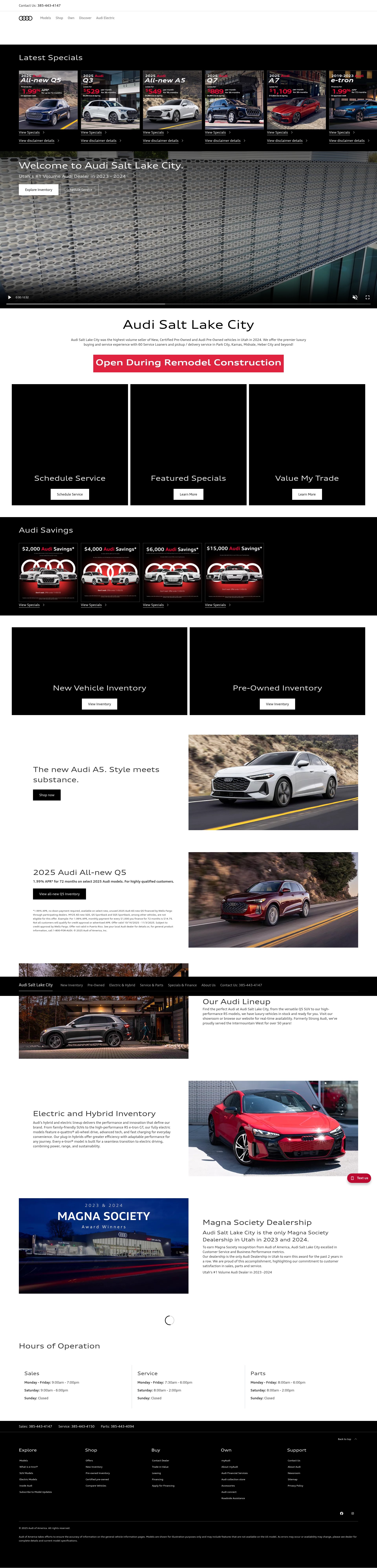 Screenshot of audisaltlakecity.com