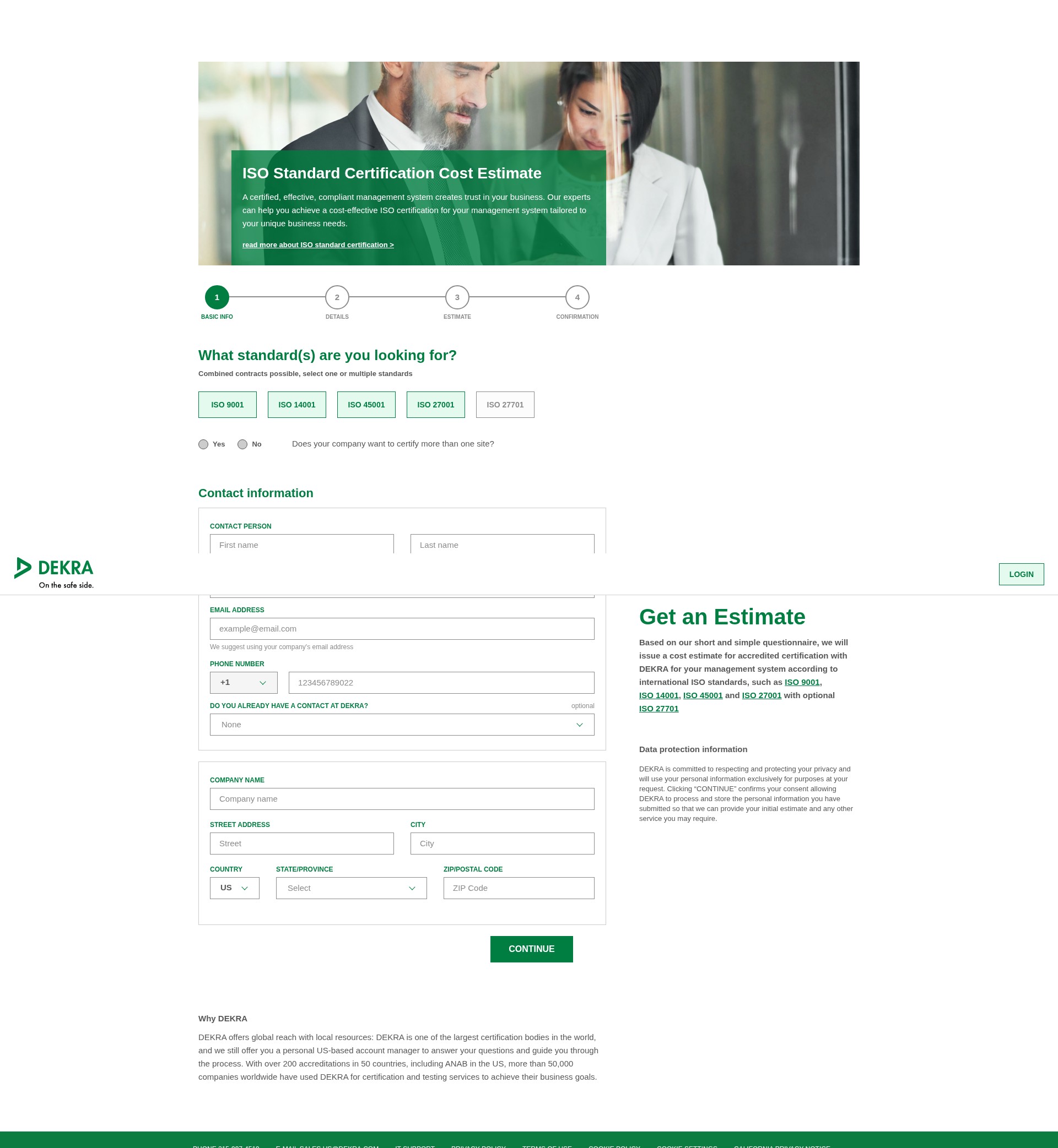 Screenshot of audit-shop.dekra.com