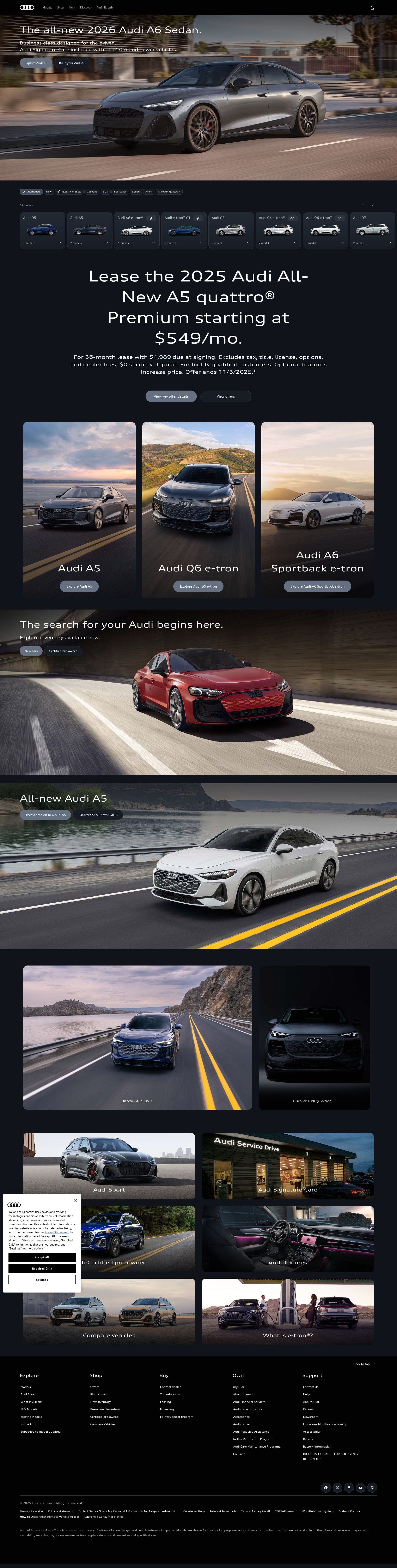 Screenshot of audiusa.com