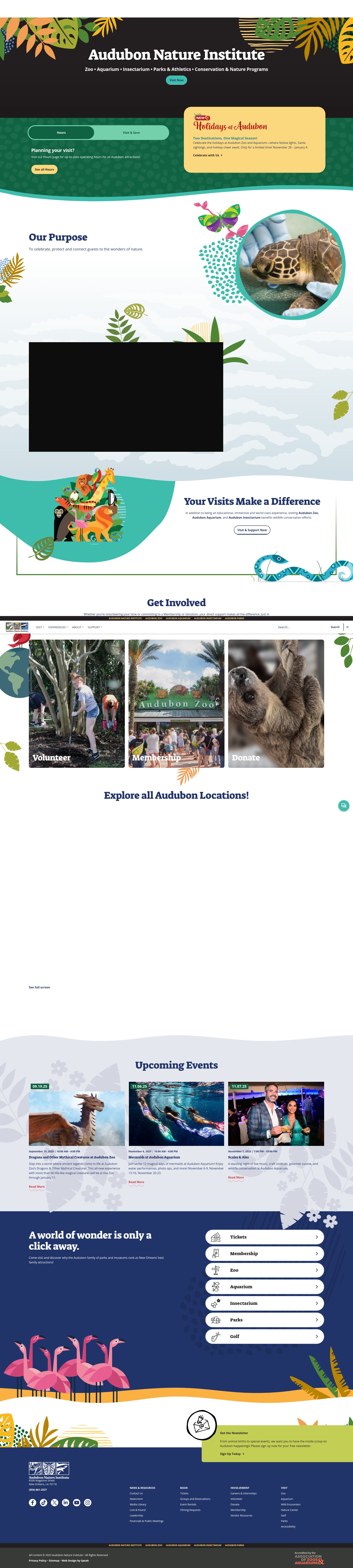 Screenshot of audubonnatureinstitute.org