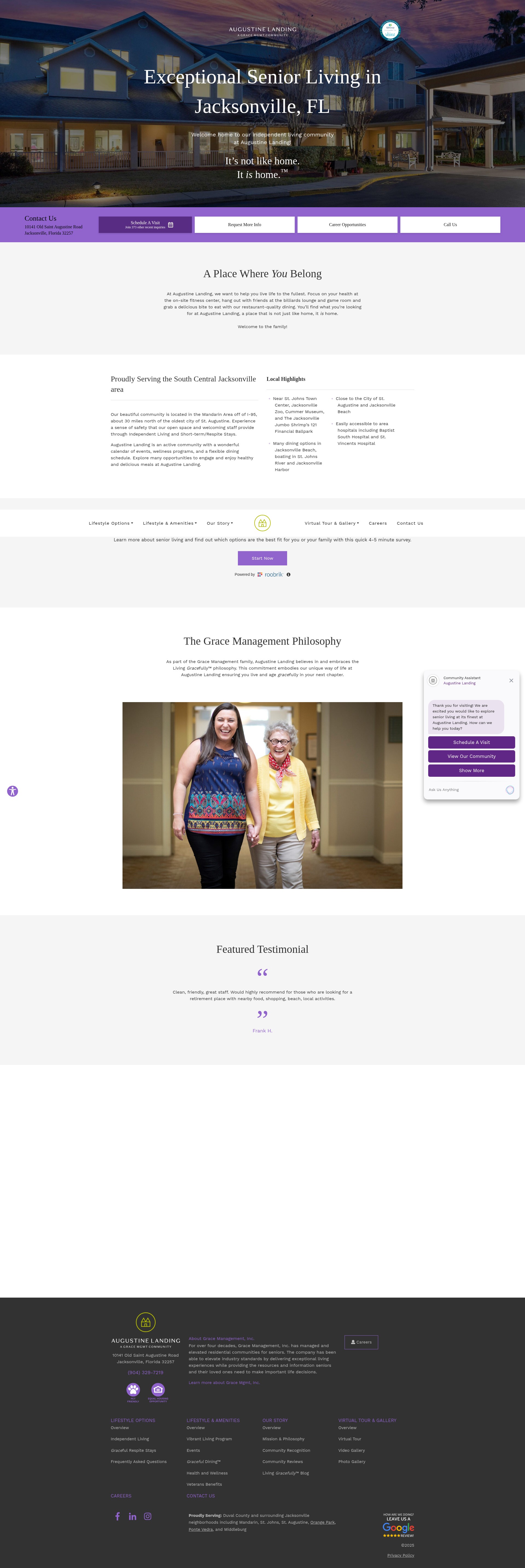 Screenshot of augustinelandingjacksonville.com