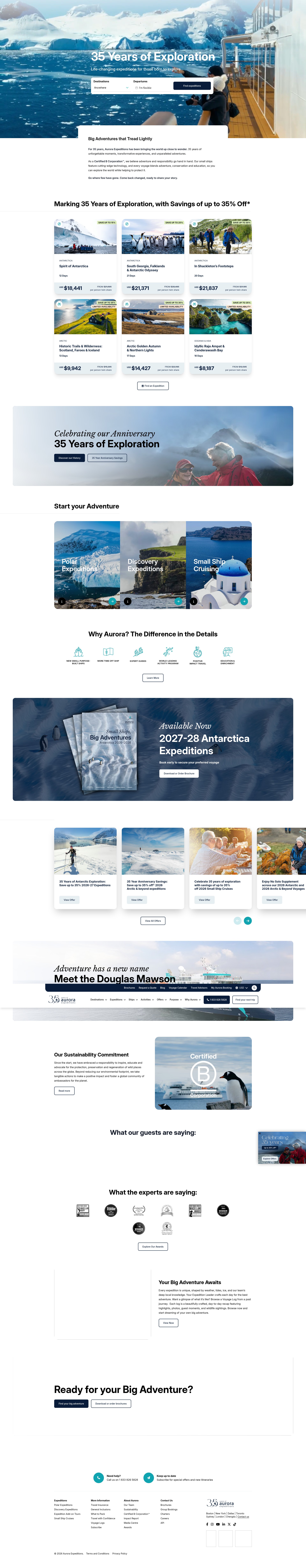 Screenshot of aurora-expeditions.com