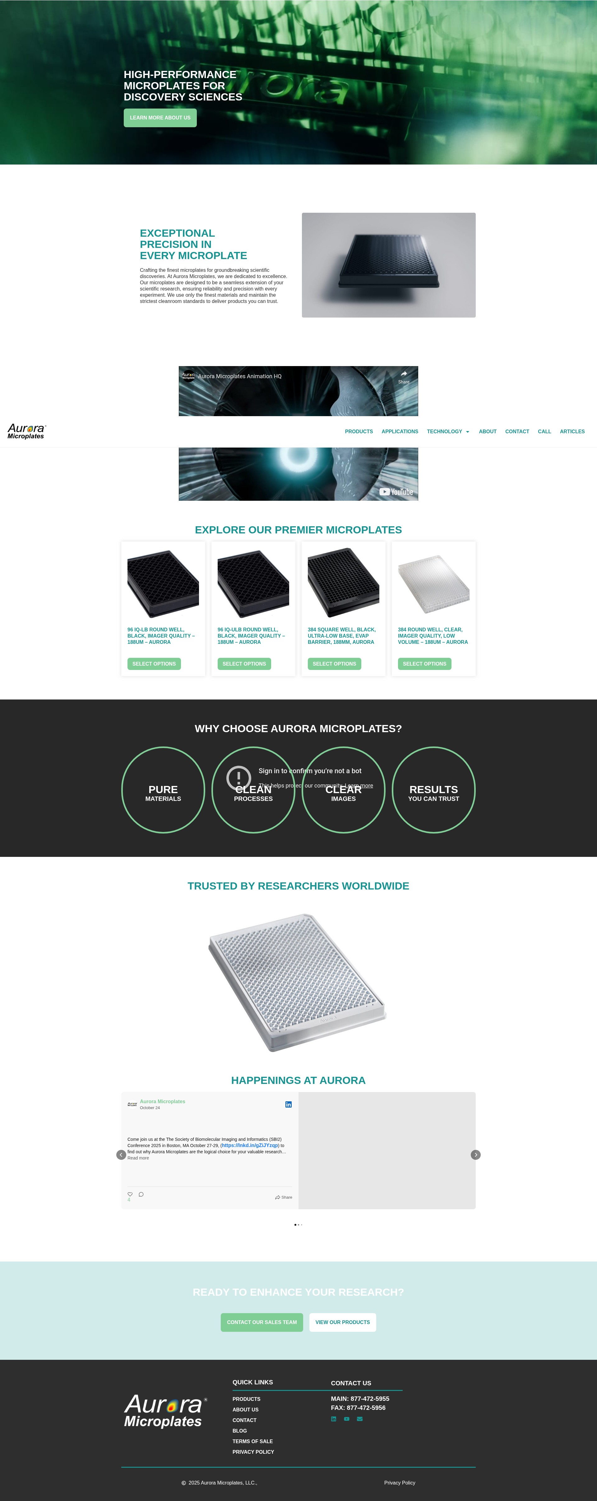 Screenshot of auroramicroplates.com