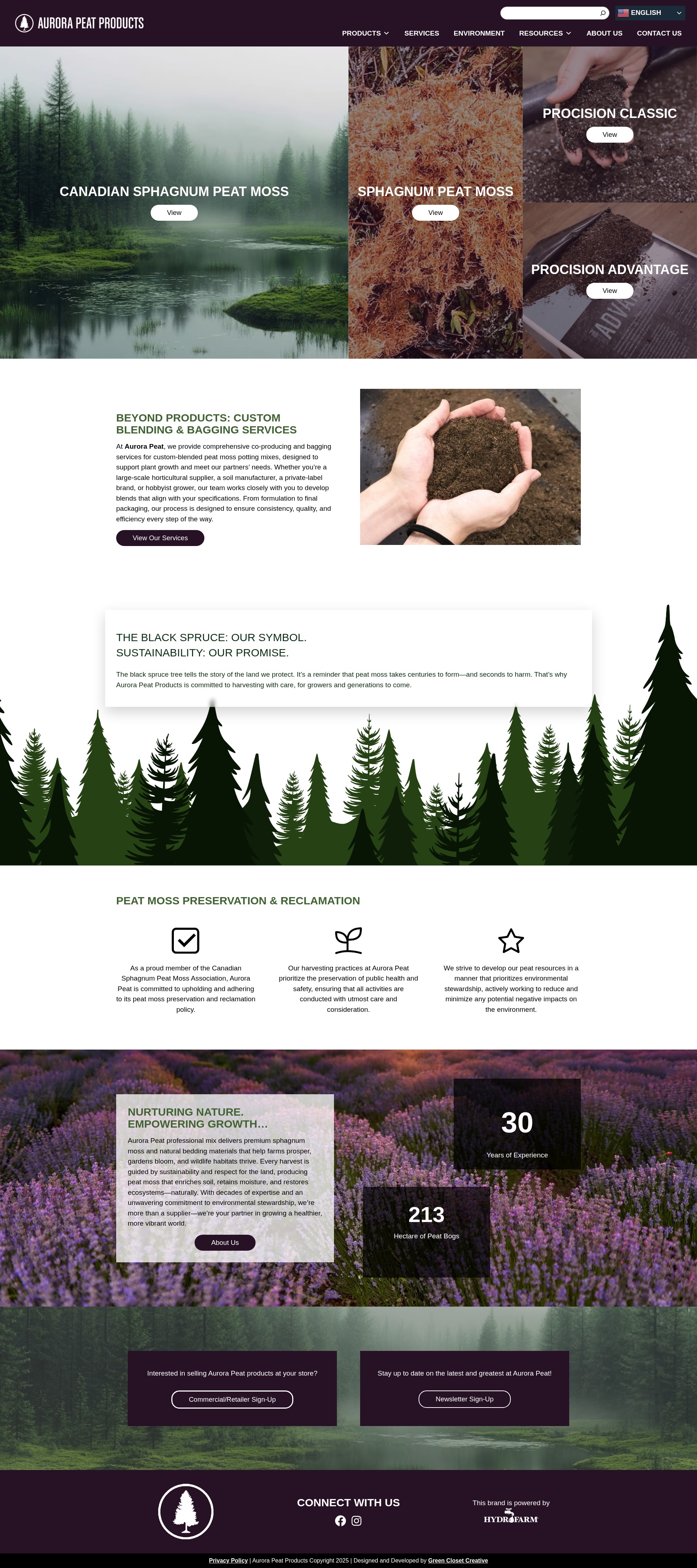 Screenshot of aurorapeat.com