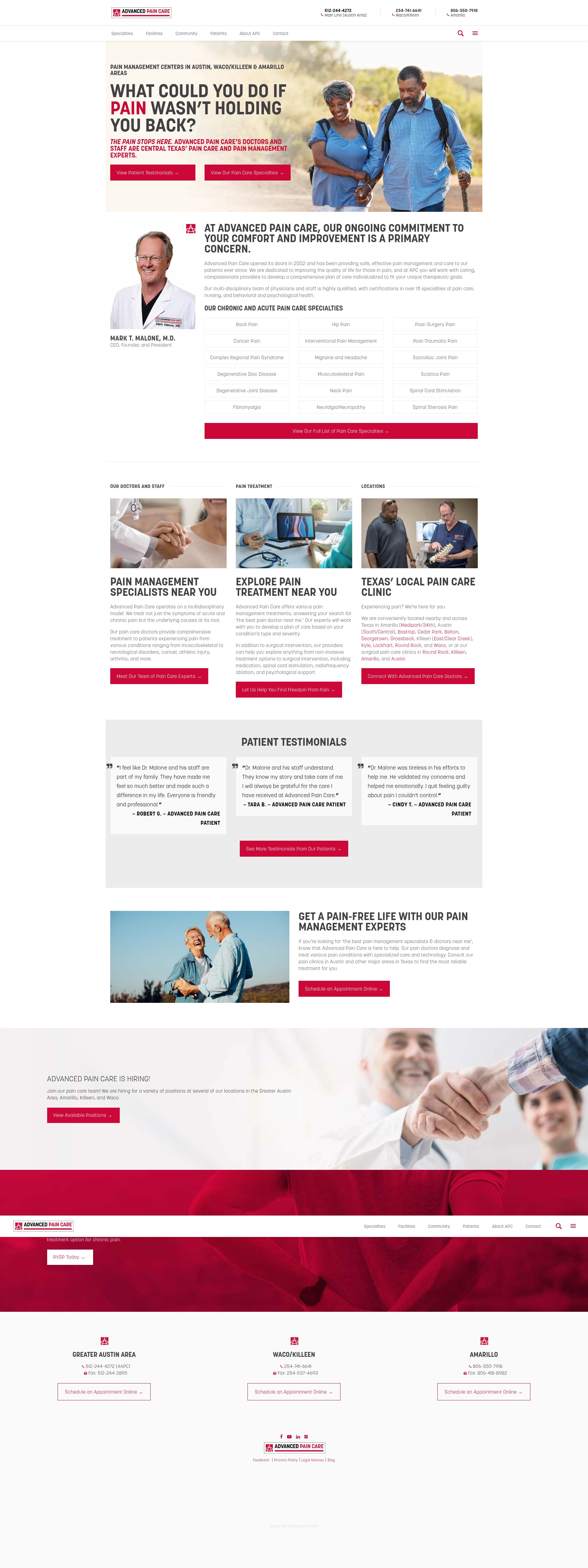 Screenshot of austinpaindoctor.com