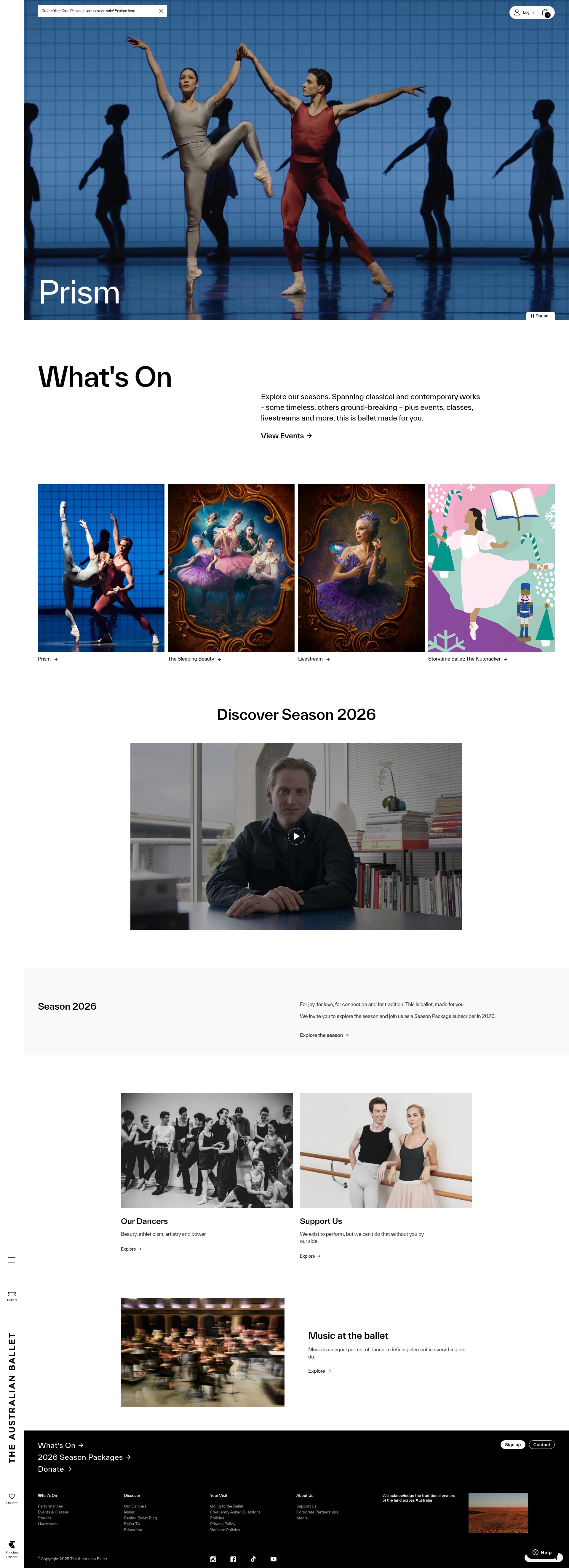 Screenshot of australianballet.com.au