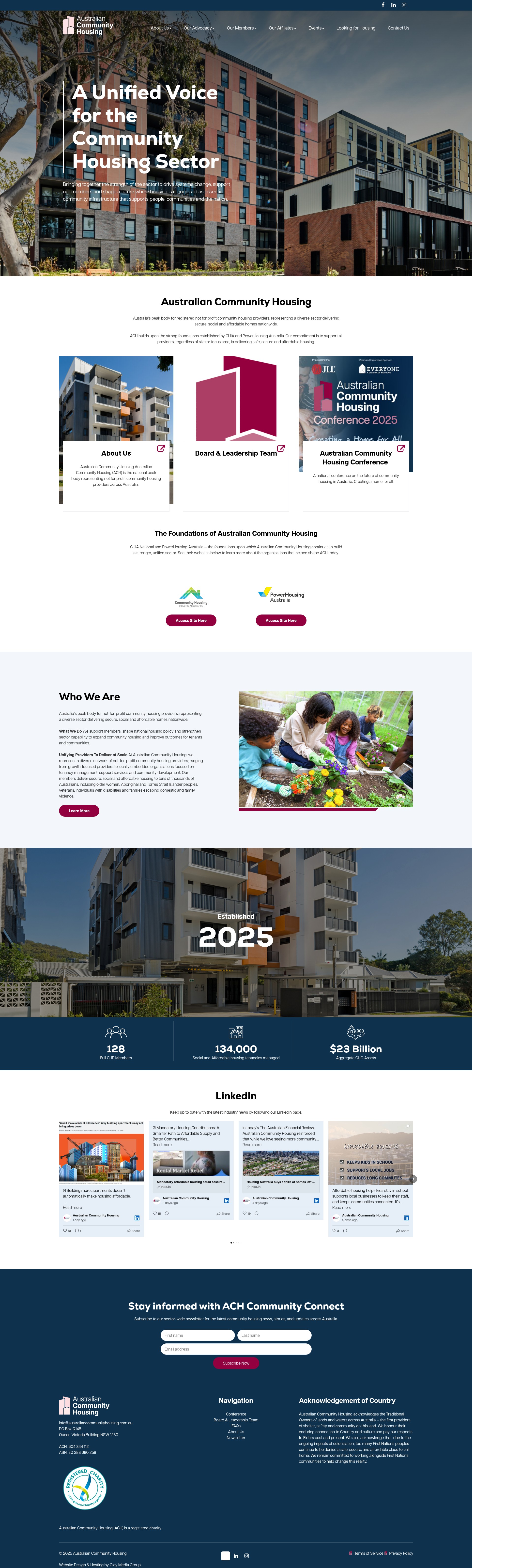 Screenshot of australiancommunityhousing.org.au