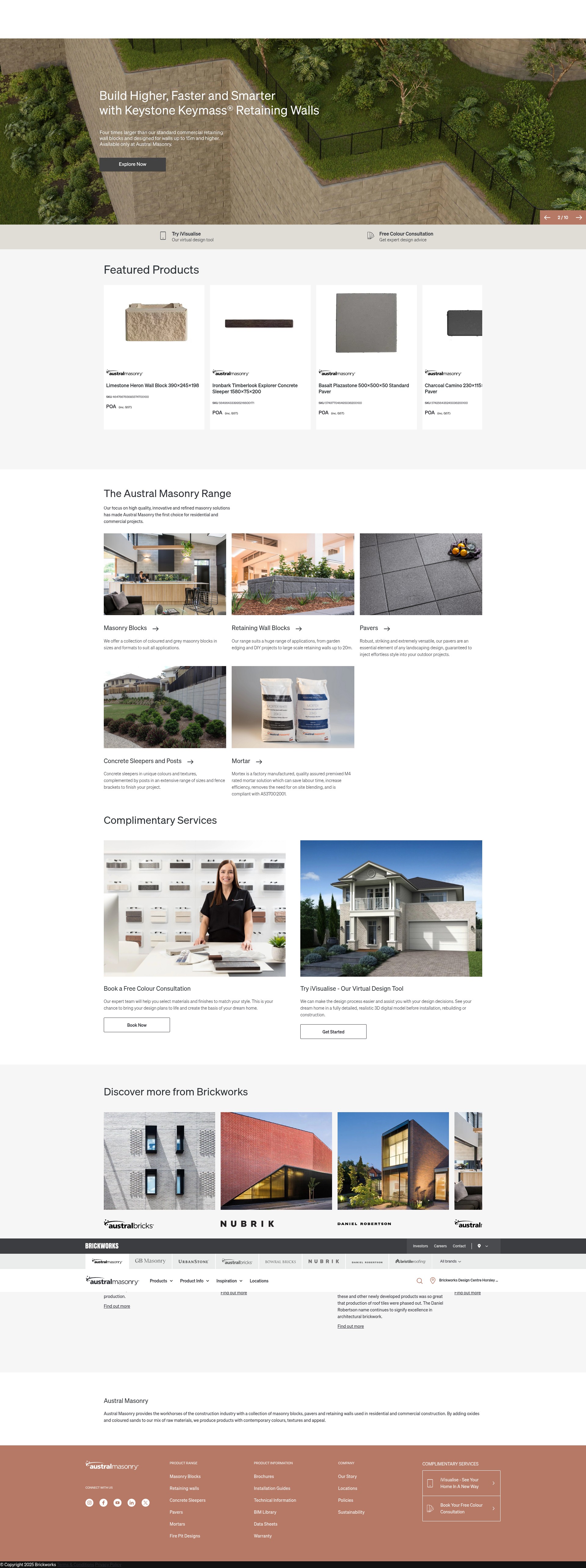 Screenshot of australmasonry.com.au