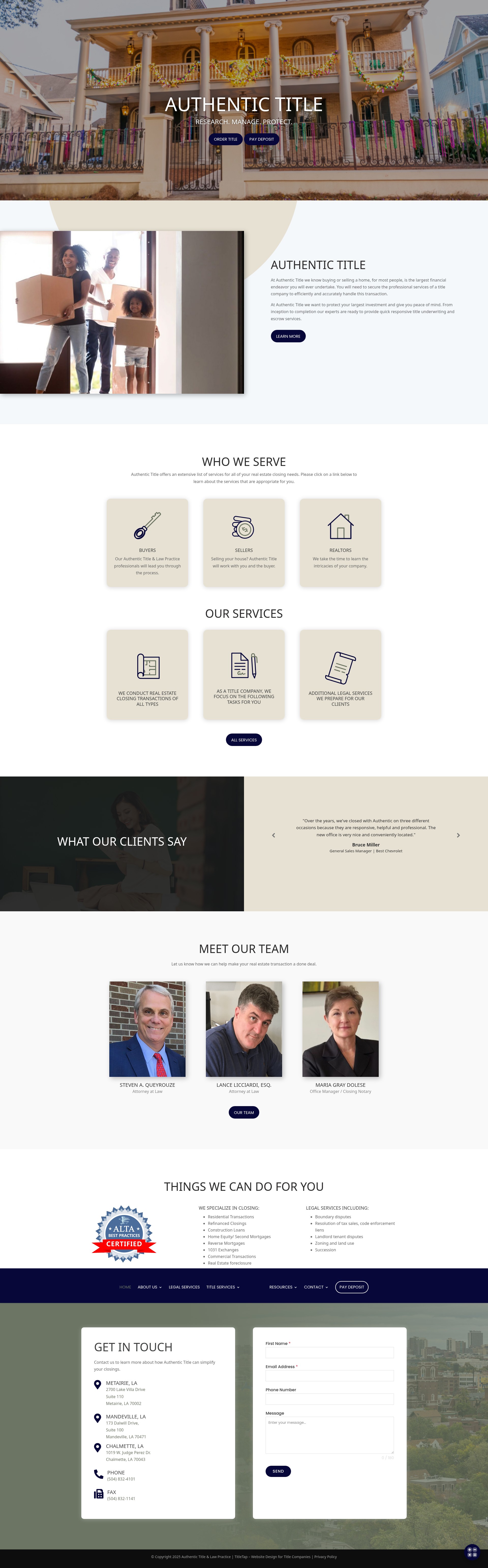 Screenshot of authentictitle.com
