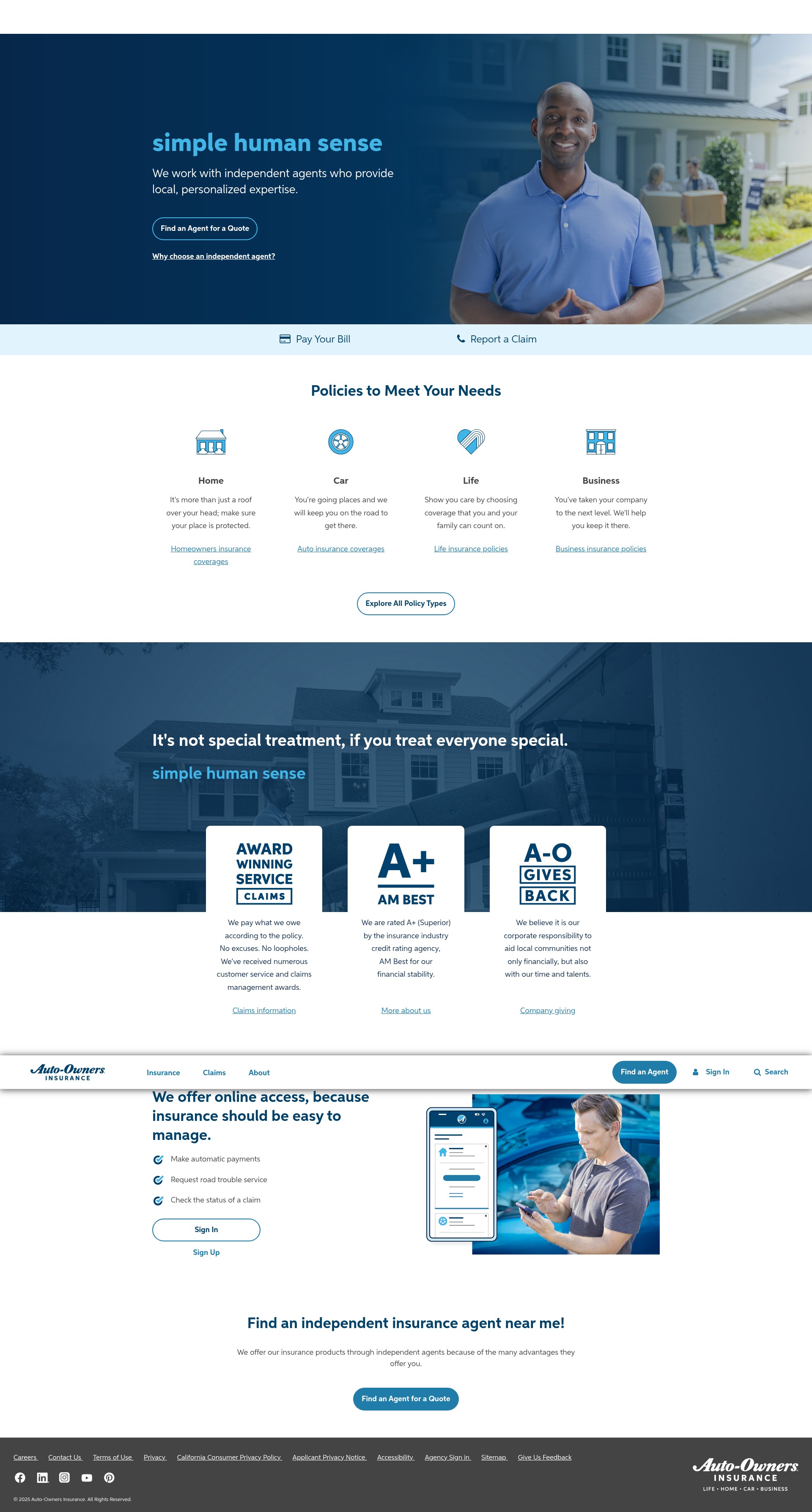 Screenshot of auto-owners.com