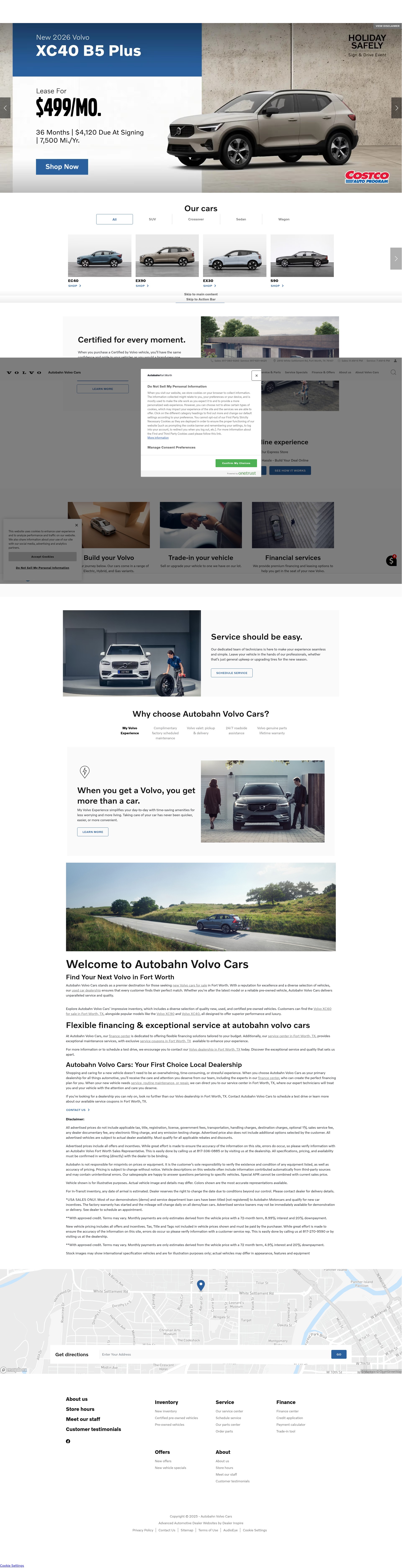 Screenshot of autobahnvolvoftworth.com