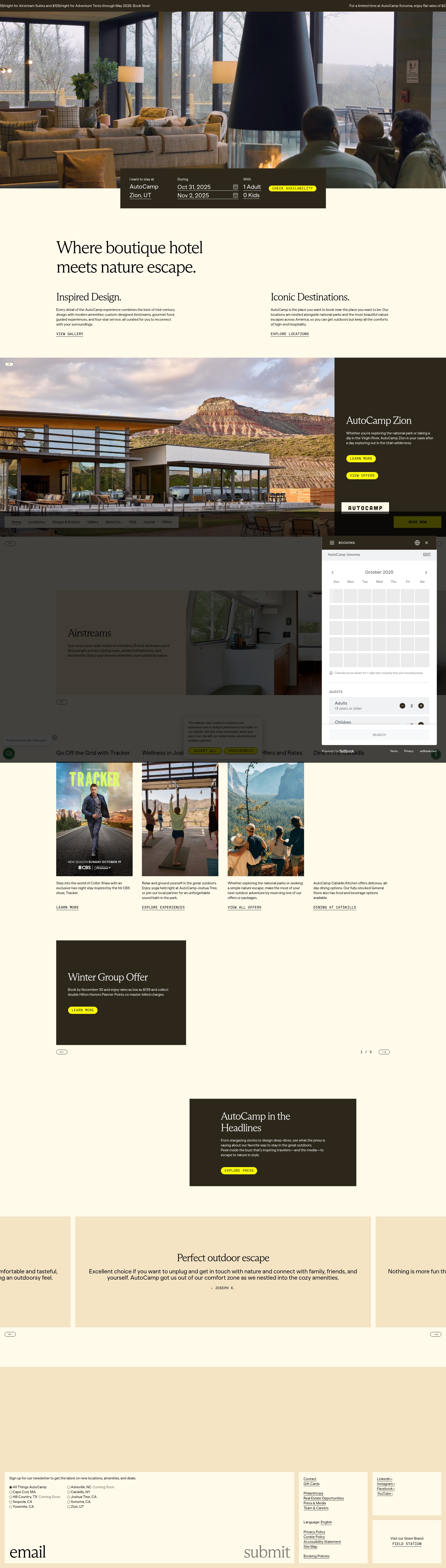 Screenshot of autocamp.com
