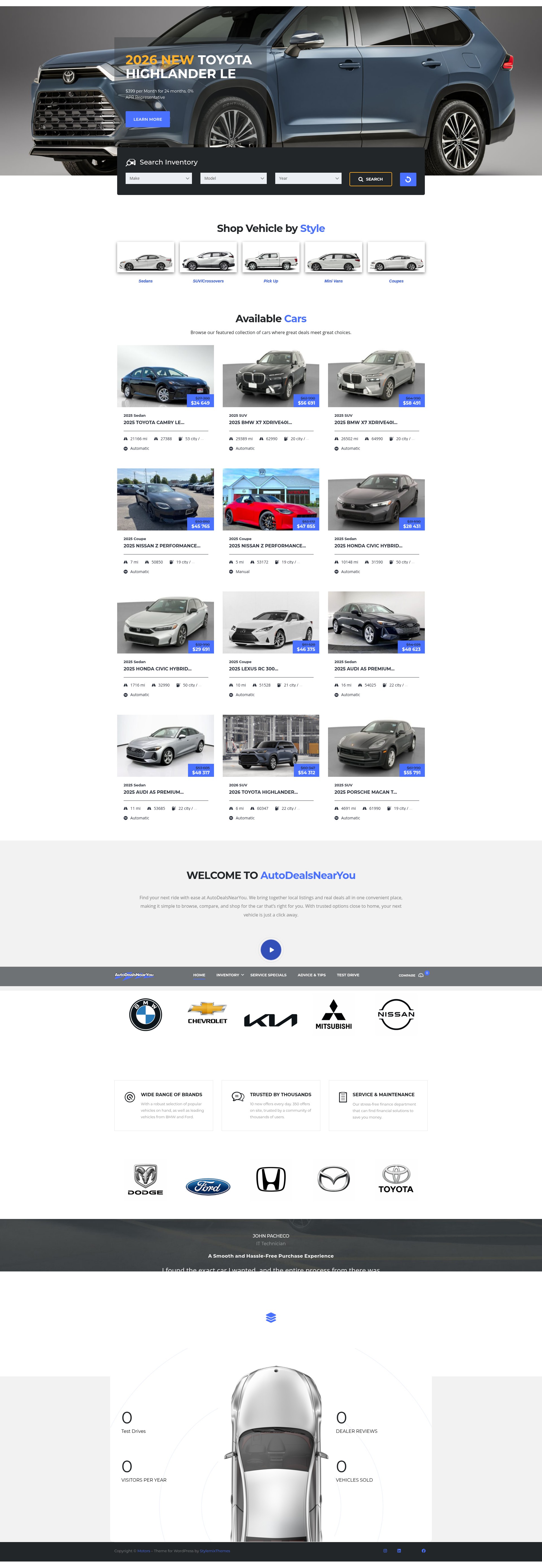 Screenshot of autodealsnearyou.com