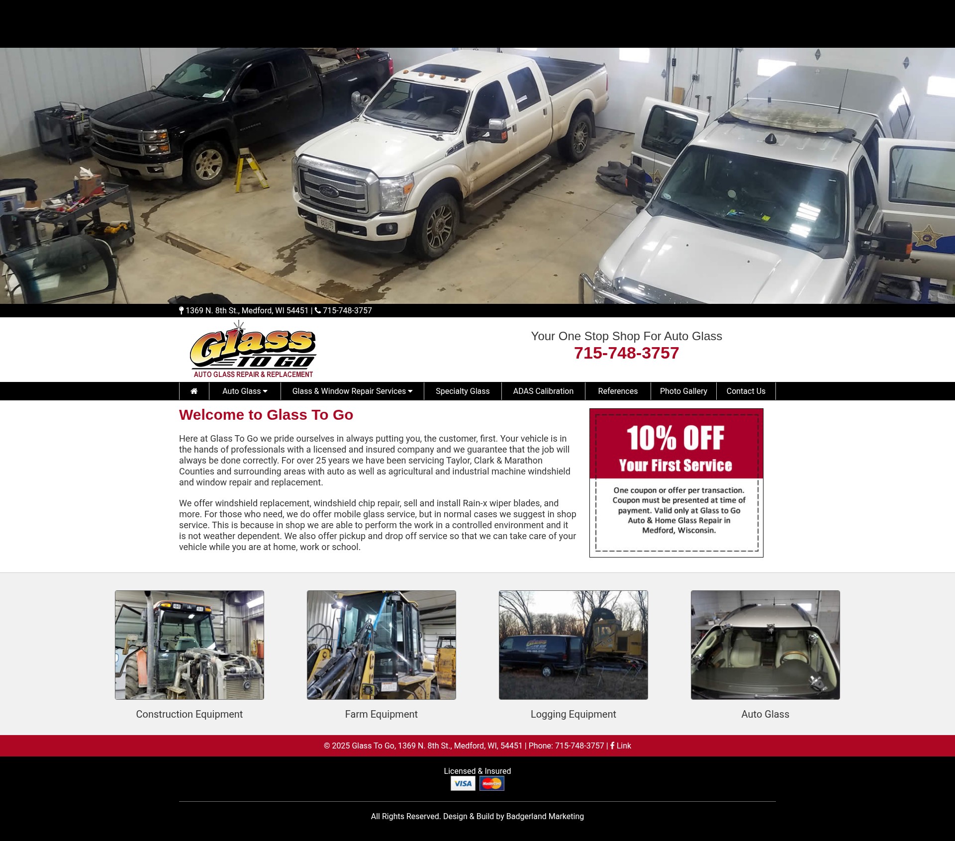 Screenshot of autoglasswi.com