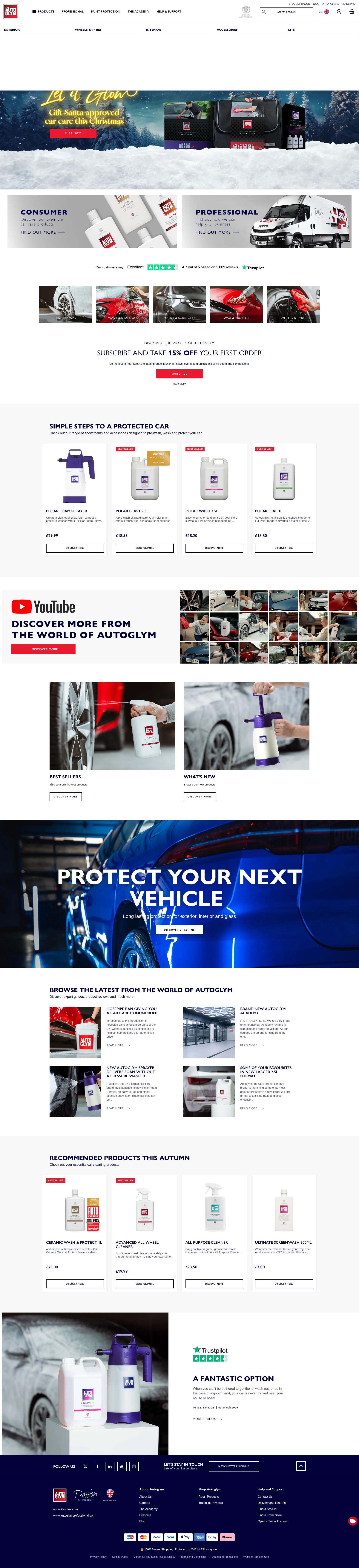 Screenshot of autoglym.com
