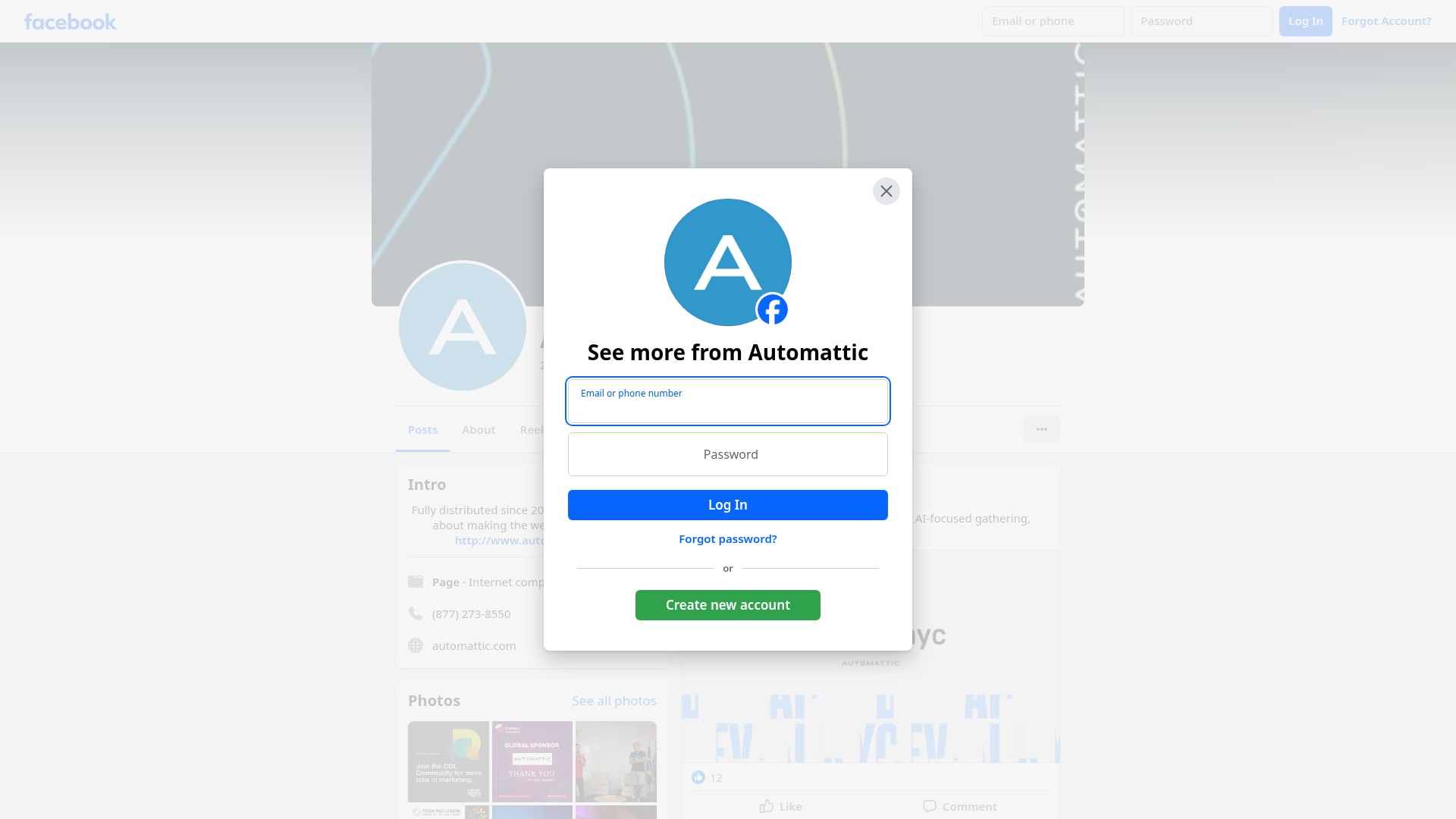 Screenshot of automattic.com
