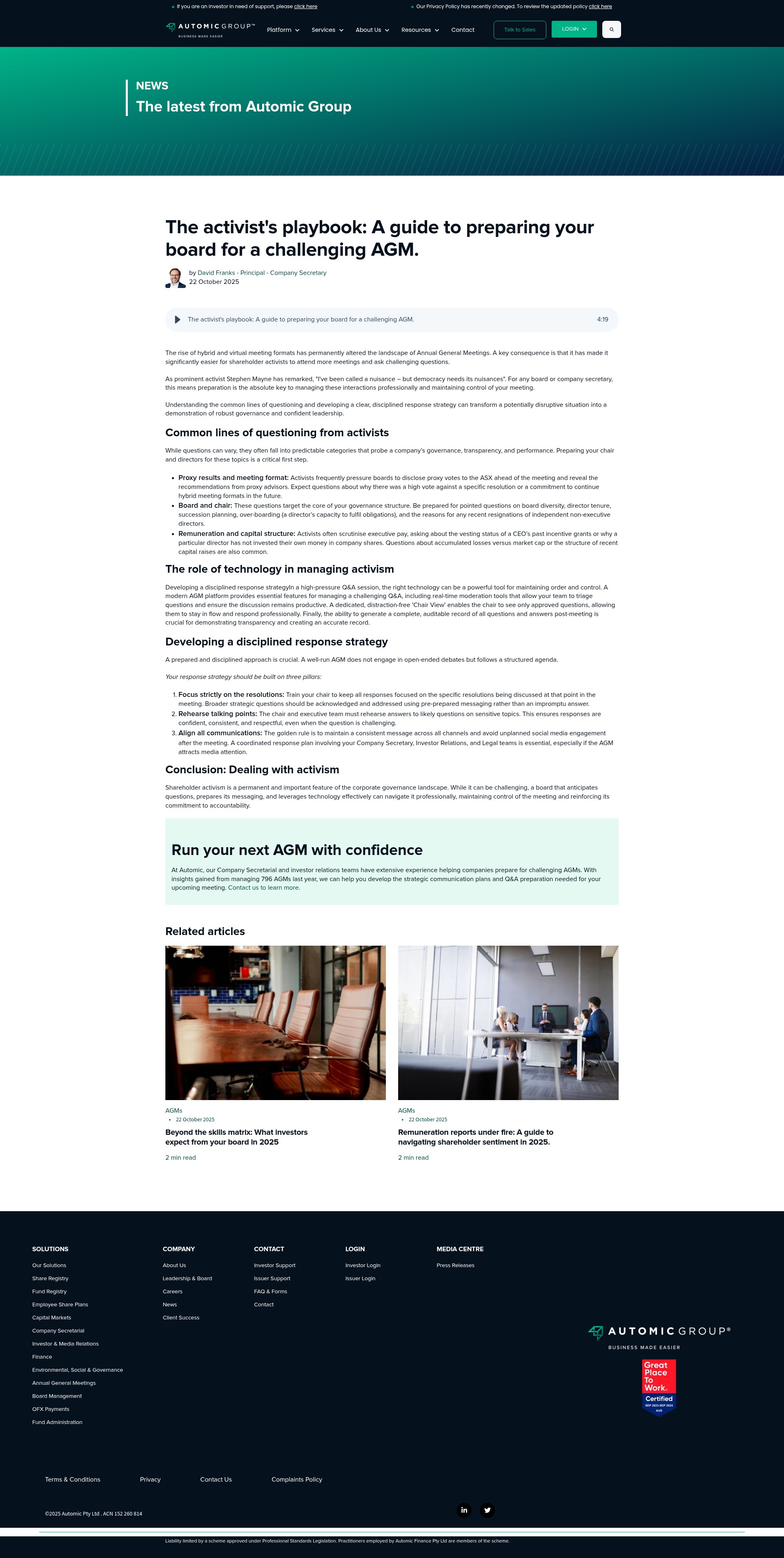 Screenshot of automicgroup.com.au