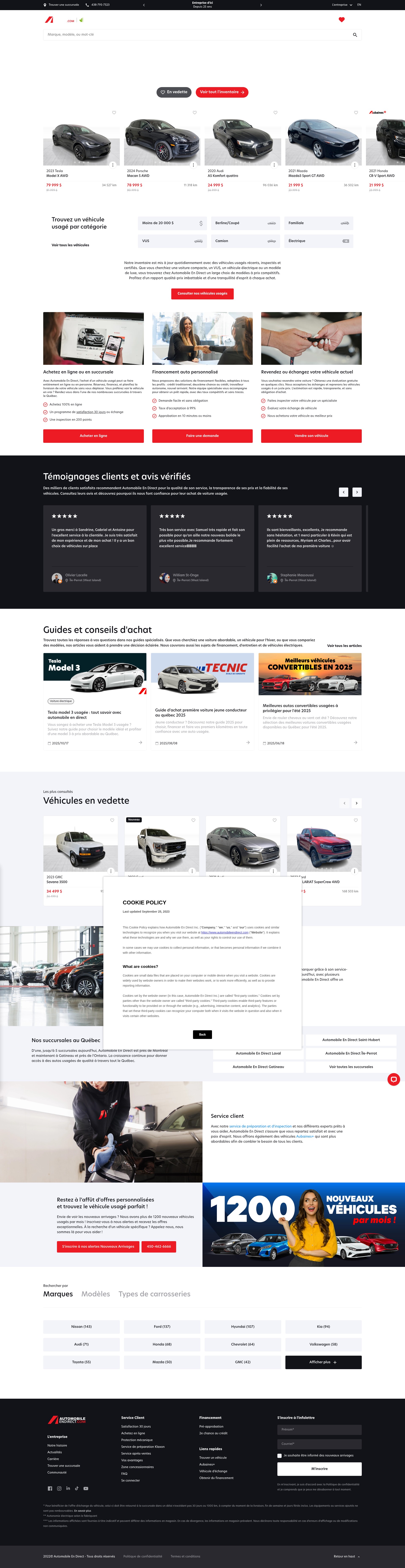 Screenshot of automobileendirect.com